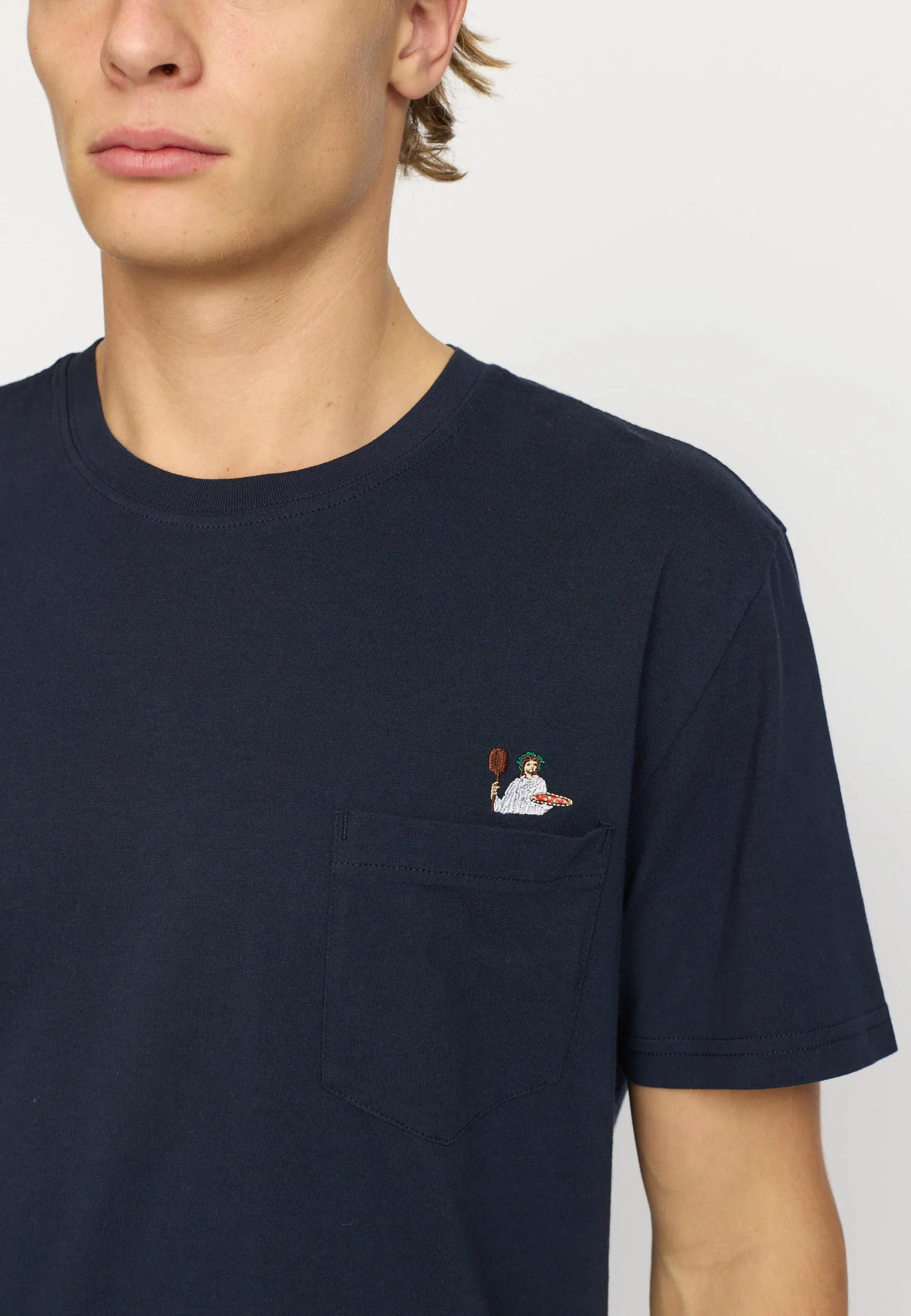 Printed T-shirt / 1426 PIZ - Navy sold by Revolution