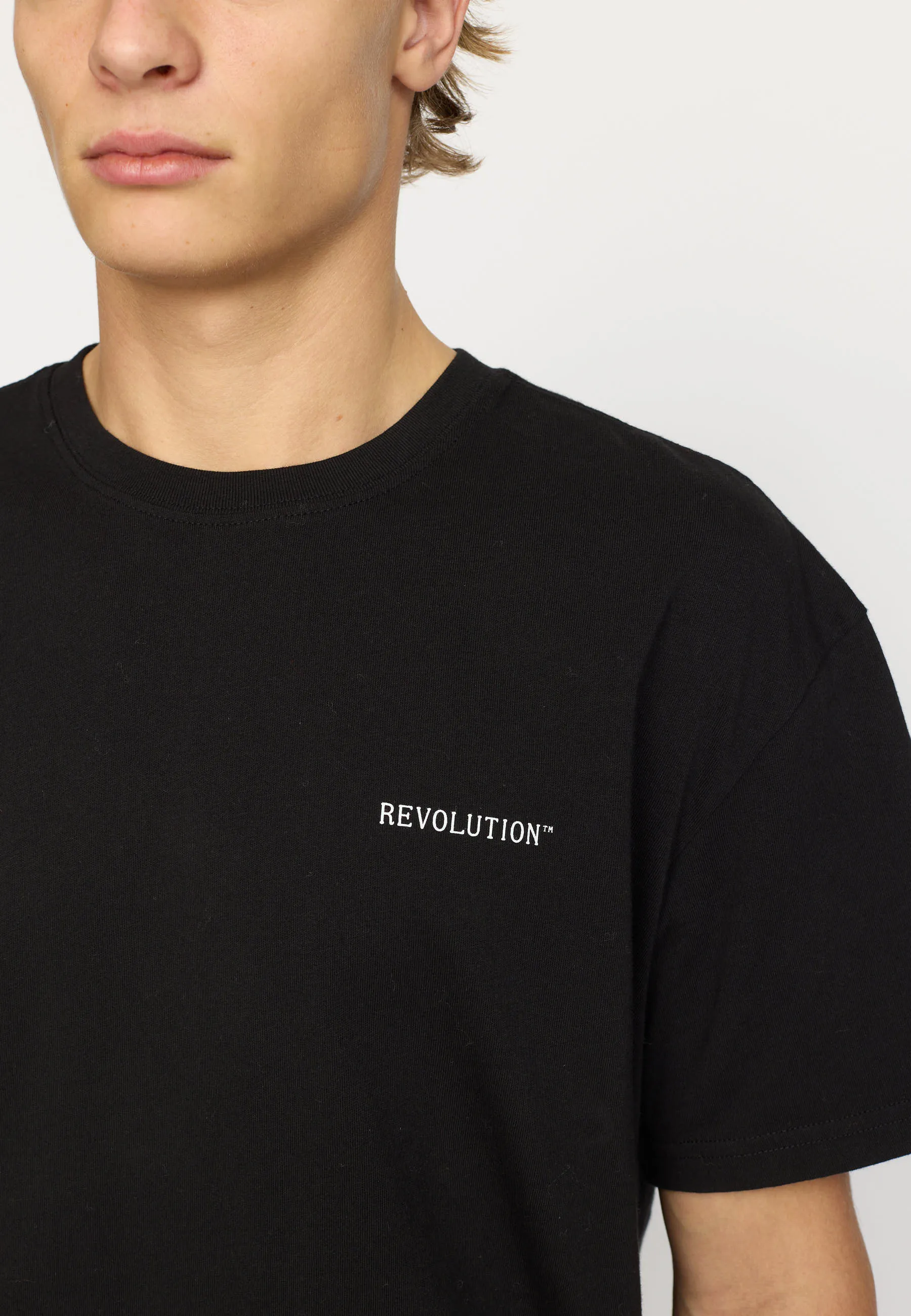 Loose T-shirt / 1063 REV - Black sold by Revolution