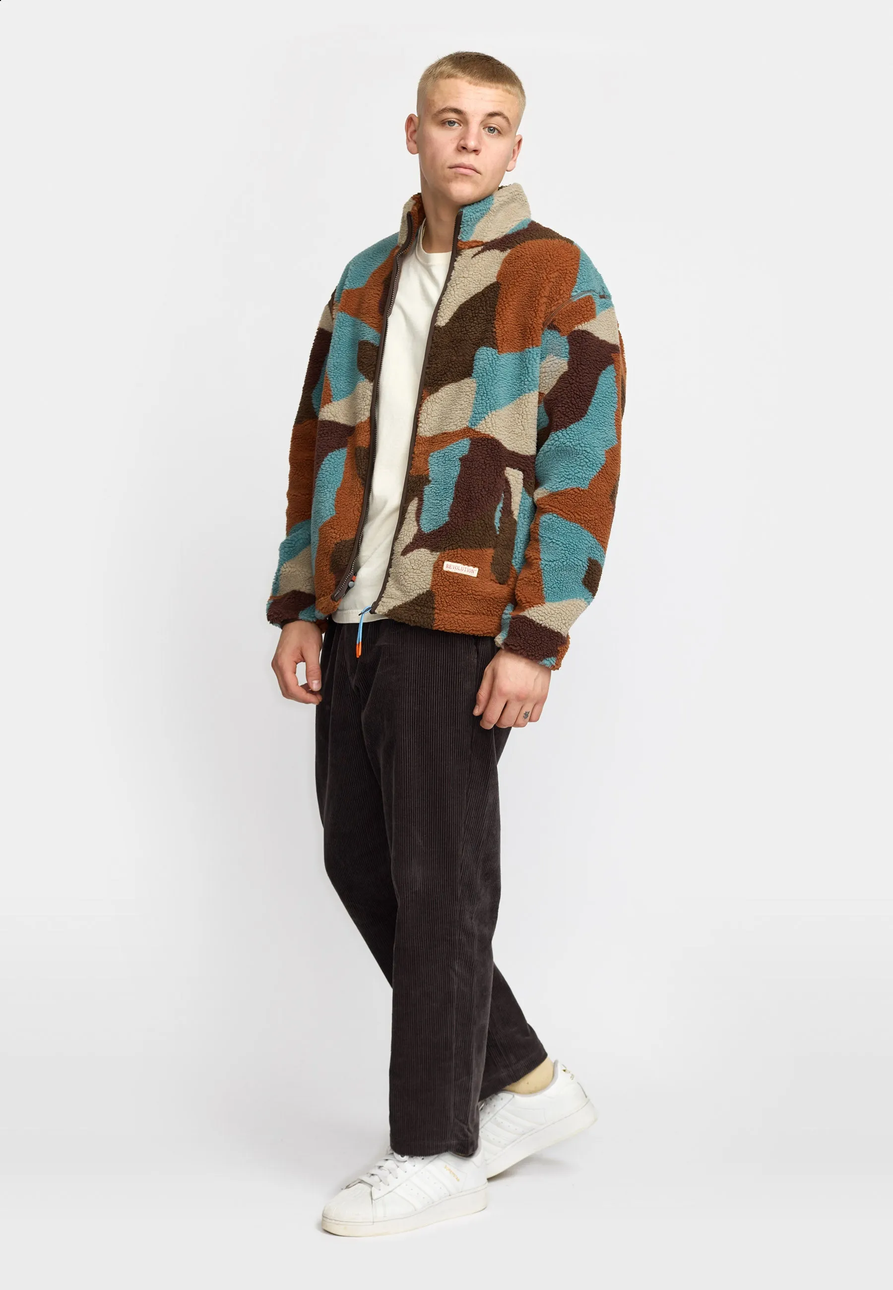 Printed Teddy Jacket / 7023 - Brown sold by Revolution