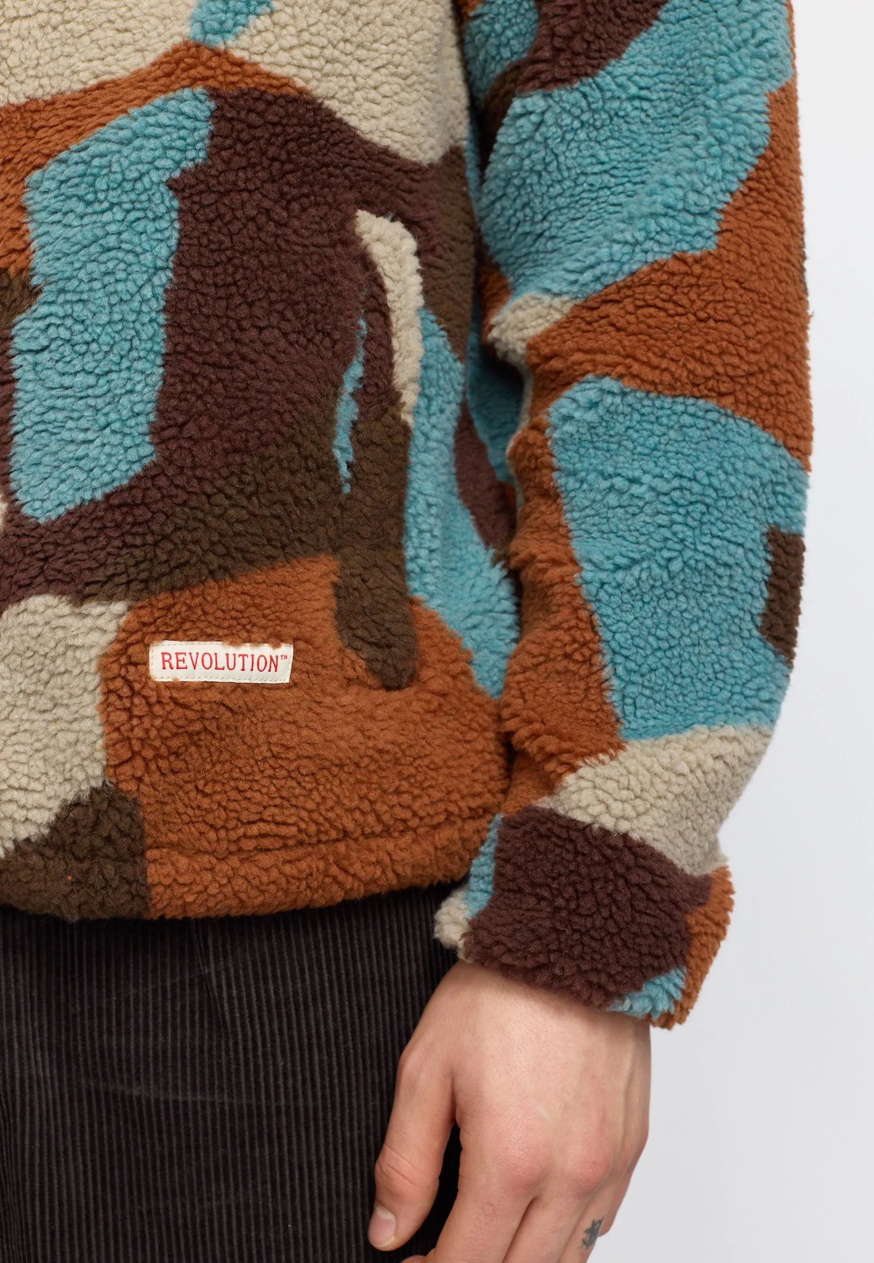 Printed Teddy Jacket / 7023 - Brown sold by Revolution product image thumbnail 5