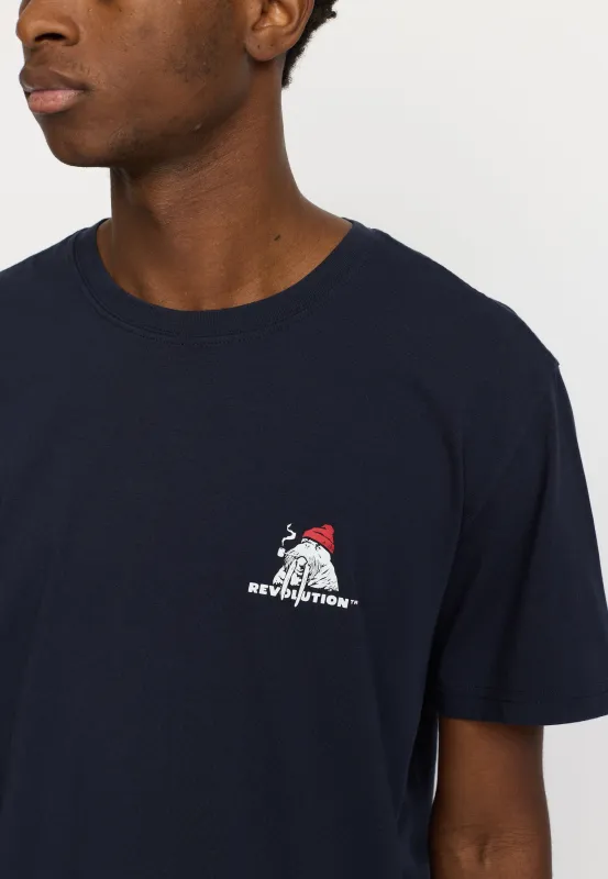 Printed T-shirt / 1427 WAL - Navy sold by Revolution