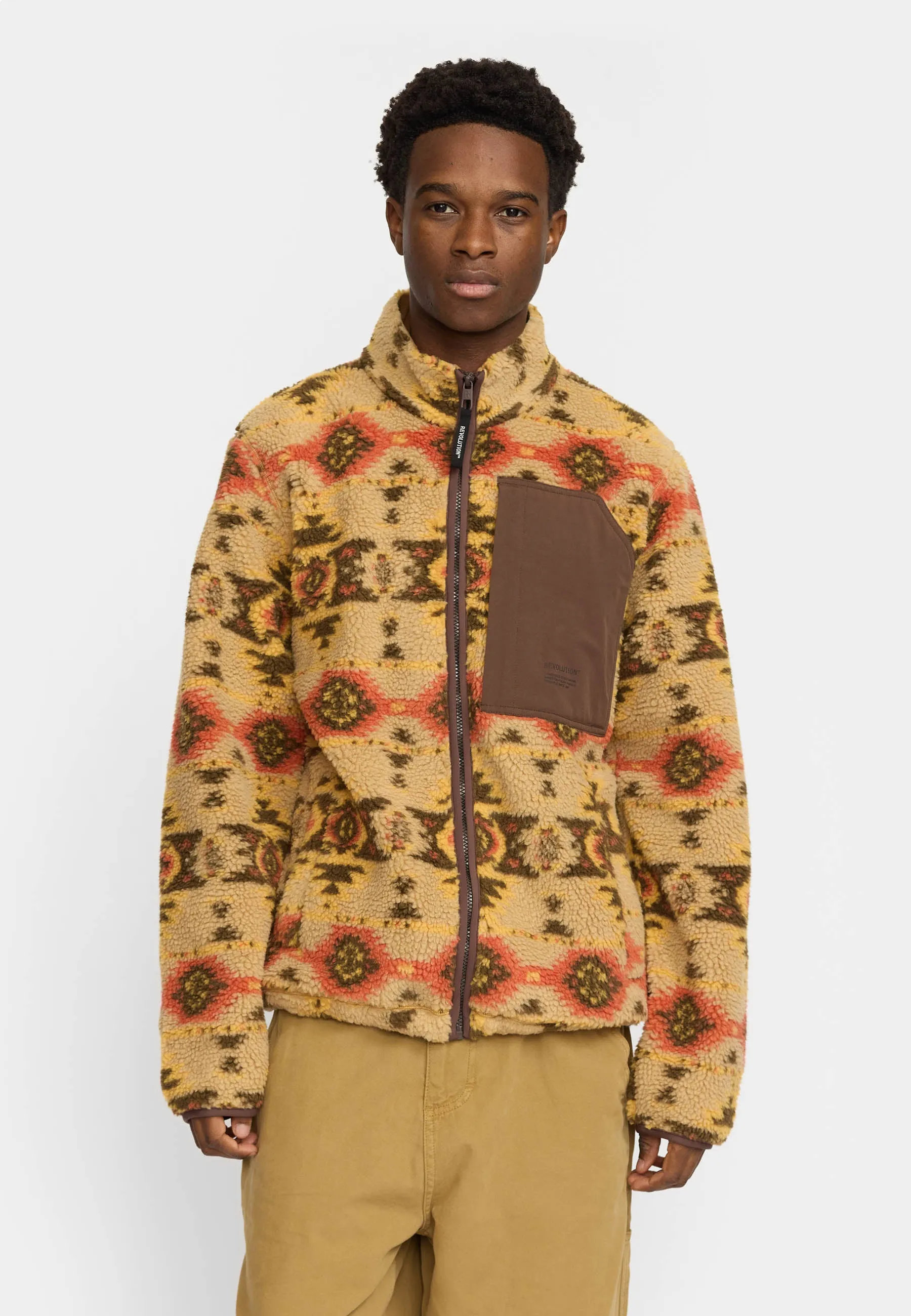 Printed Teddy Jacket / 7020 - Lightbrown sold by Revolution product image thumbnail 2