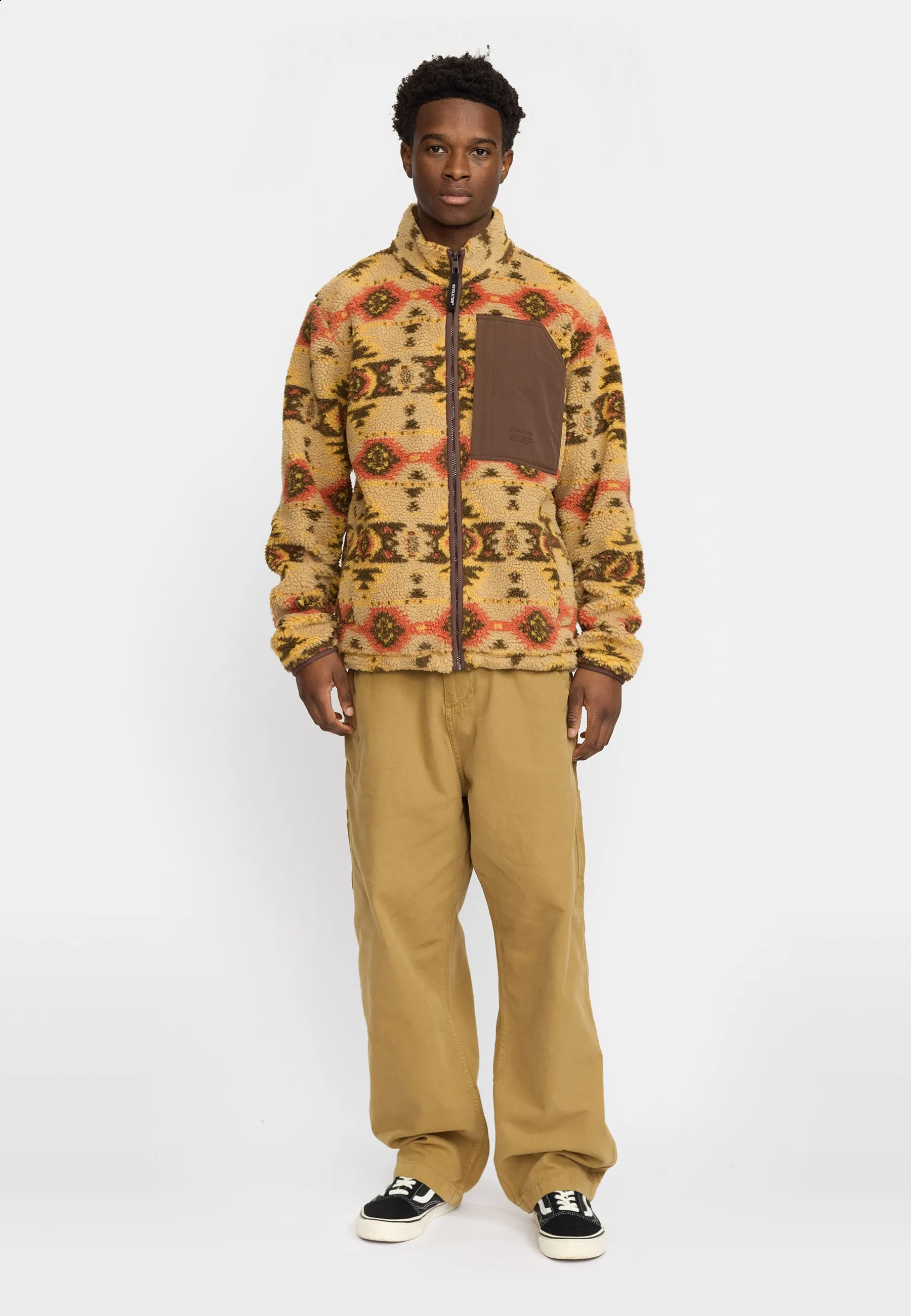 Printed Teddy Jacket / 7020 - Lightbrown sold by Revolution