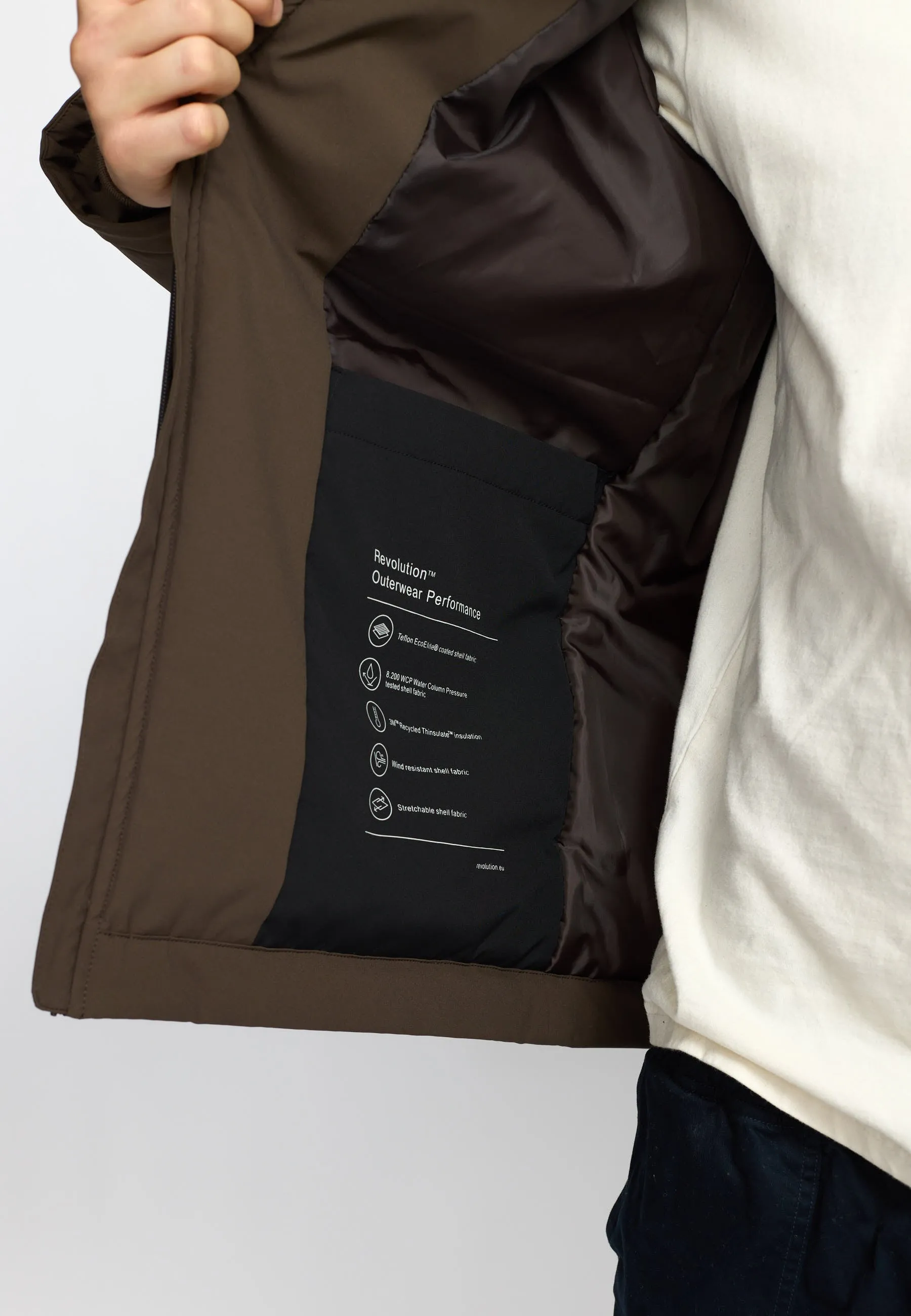 Padded City Jacket / 7850 - Darkbrown sold by Revolution product image thumbnail 5