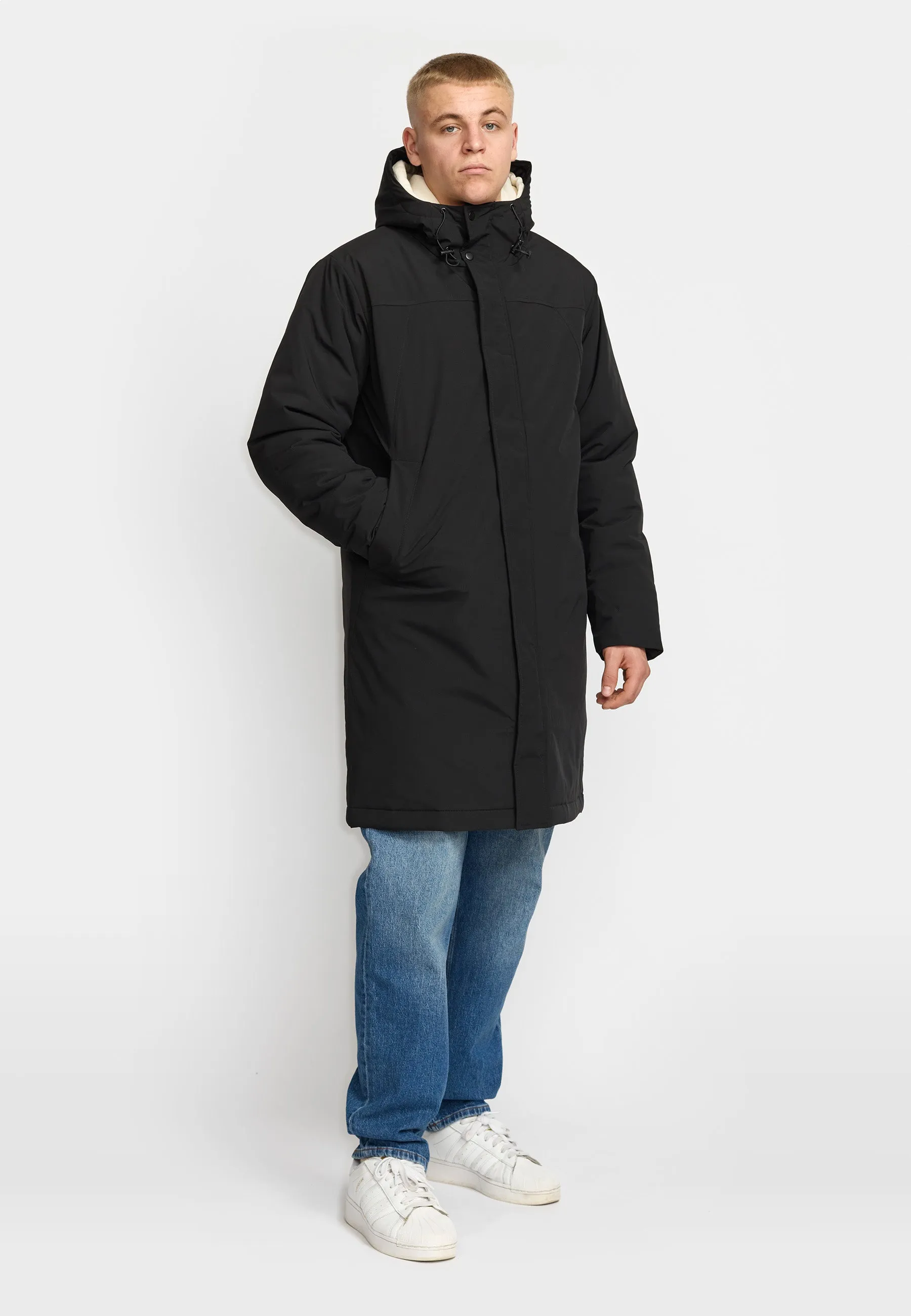 Padded Tech Coat / 7873 - Black sold by Revolution