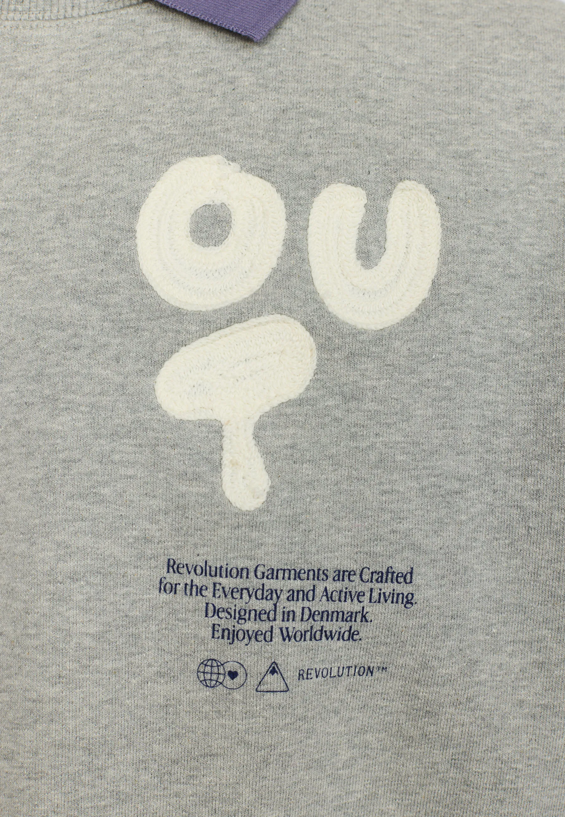 Printed Crewneck / 2802 CHA - Grey-melange sold by Revolution product image thumbnail 2