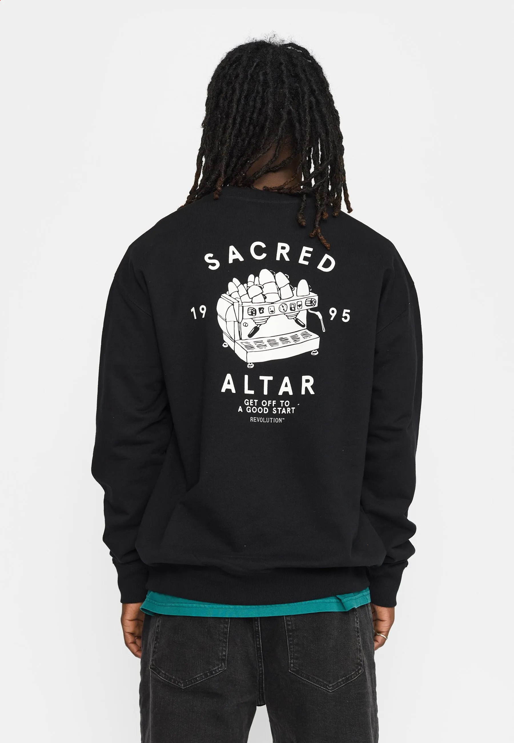 Printed Crewneck / 2802 ALT - Black sold by Revolution product image thumbnail 5