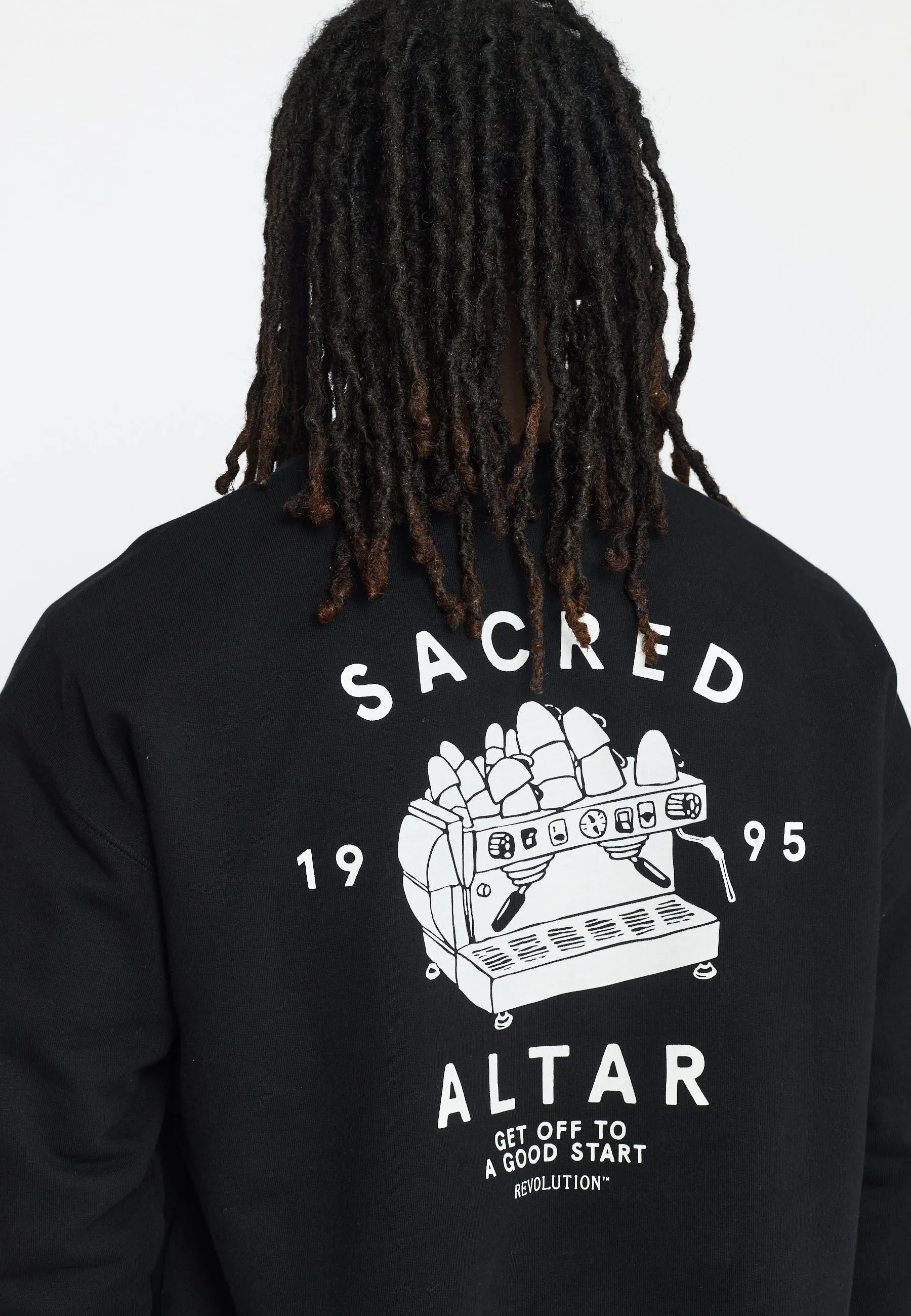 Printed Crewneck / 2802 ALT - Black sold by Revolution product image thumbnail 2
