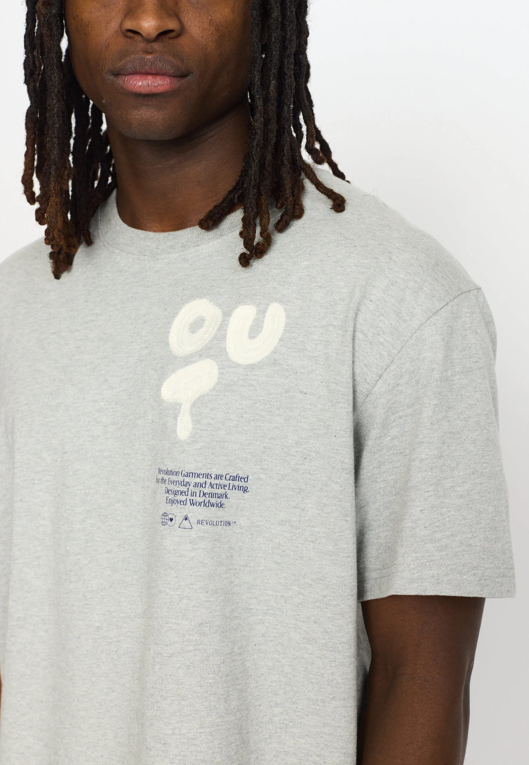 Application T-Shirt / 1436 CHA - Grey-melange sold by Revolution