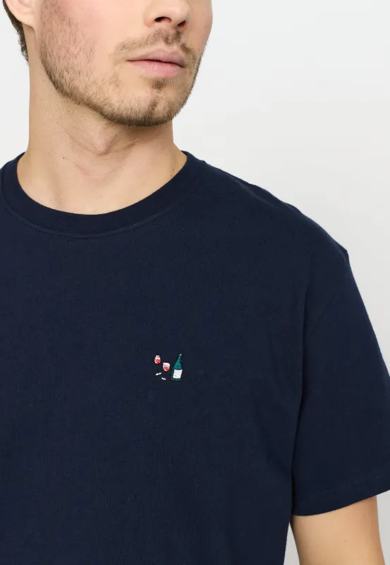 Application T-Shirt / 1433 DAT - Navy-melange sold by Revolution