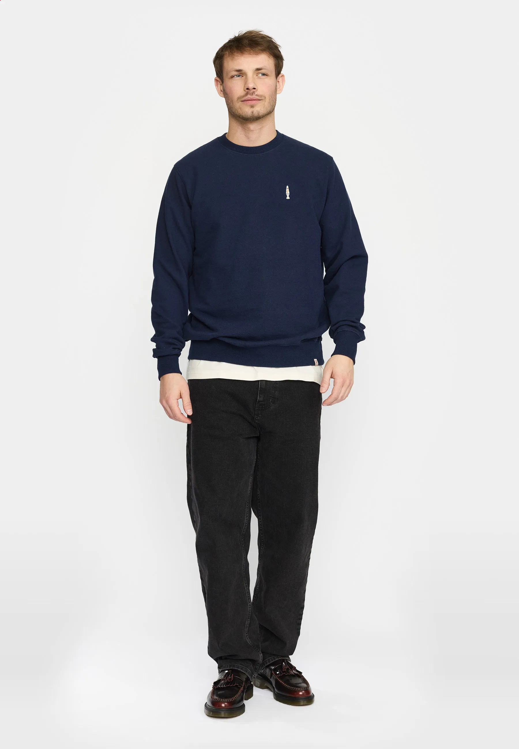 Regular Crewneck / 2801 LAV - Navy-melange sold by Revolution product image thumbnail 3