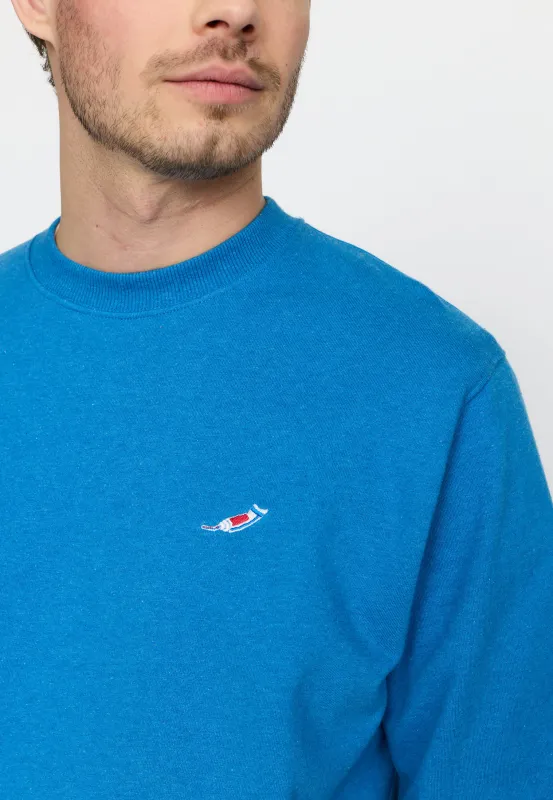 Regular Crewneck / 2801 COL - Blue-melange sold by Revolution