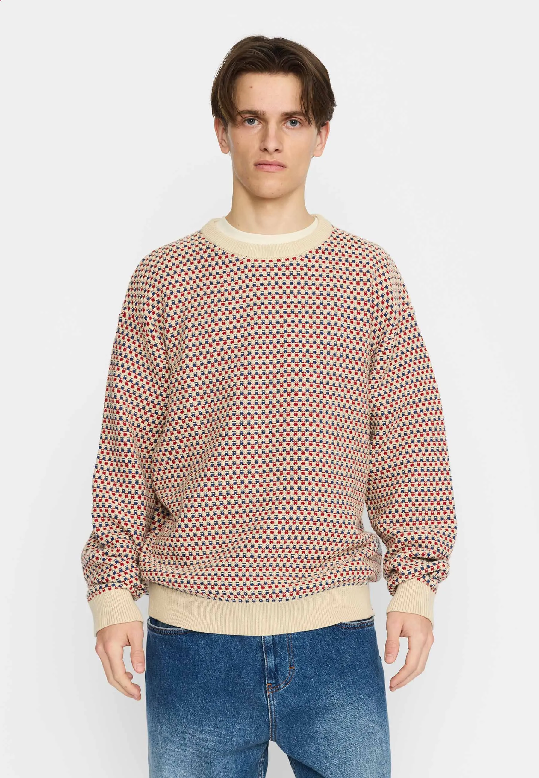 Loose Knit Sweater / 6613 - Red sold by Revolution