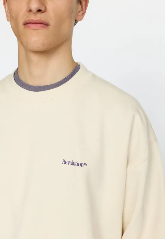 Printed Crewneck / 2802 CHE - Offwhite sold by Revolution