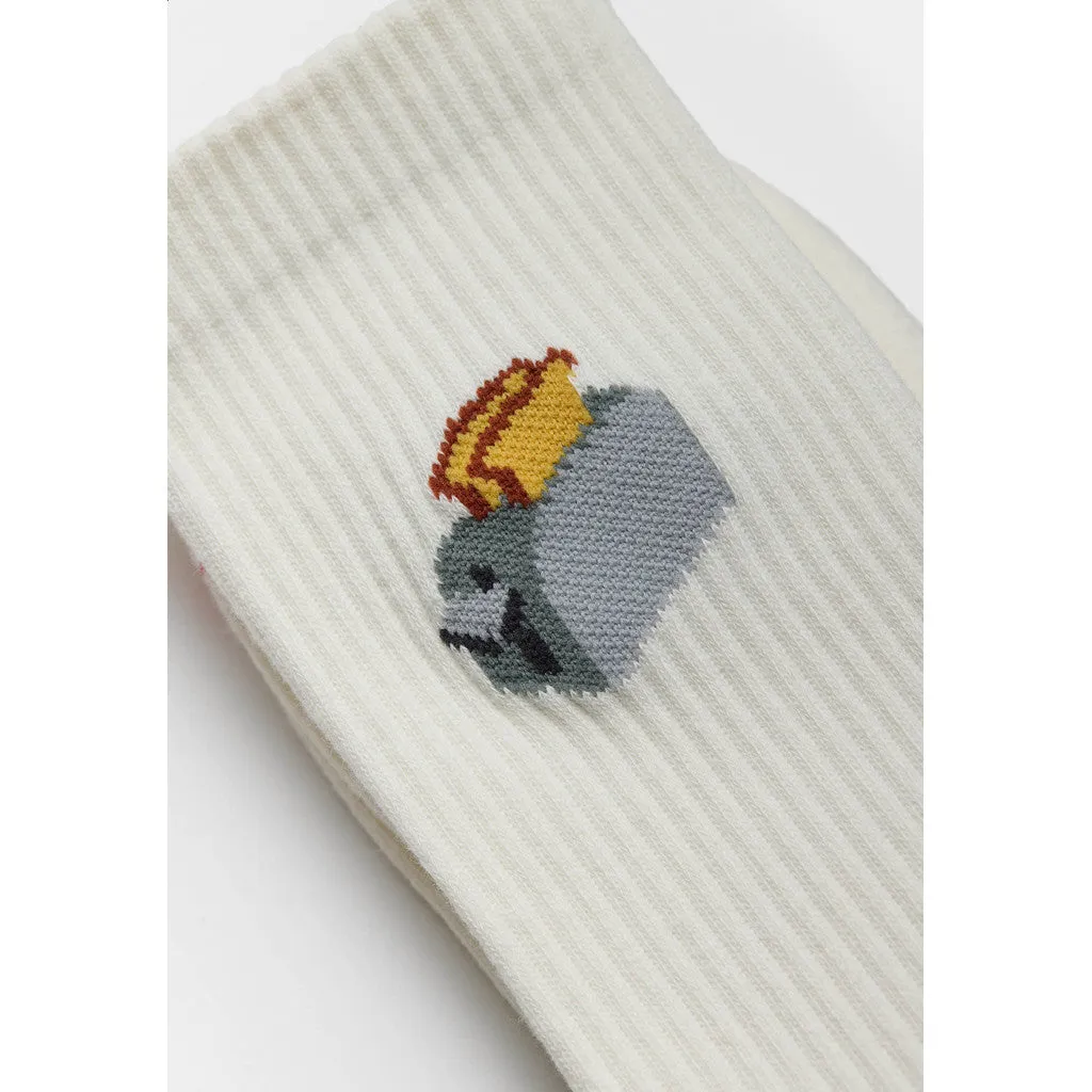 Jaquard Crew Sock / 8925 TOA - White sold by Revolution product image thumbnail 3