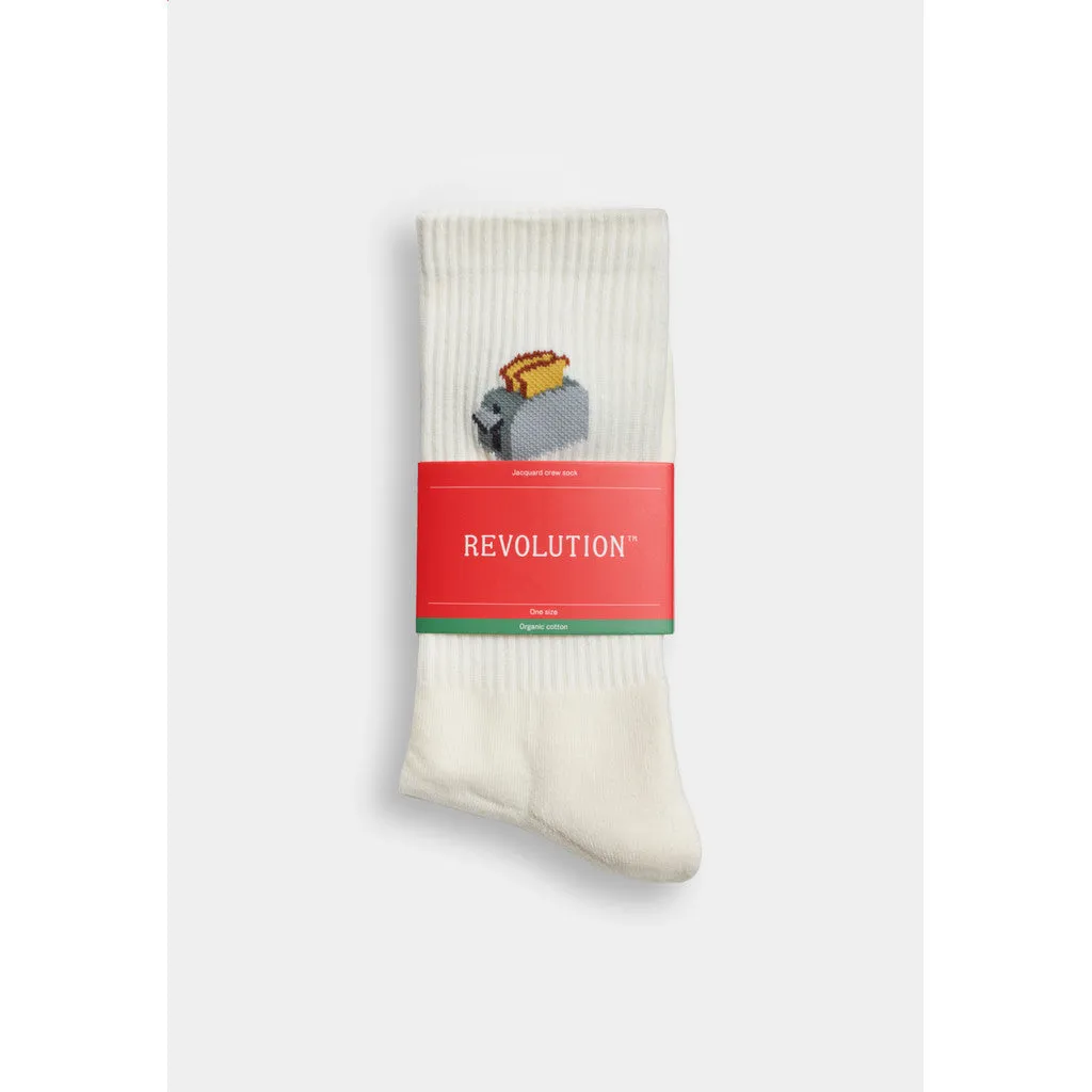 Jaquard Crew Sock / 8925 TOA - White sold by Revolution product image thumbnail 2