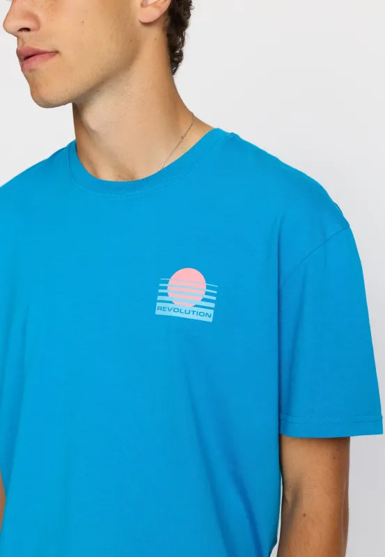 Printed T-shirt / 1451 SET - Blue sold by Revolution