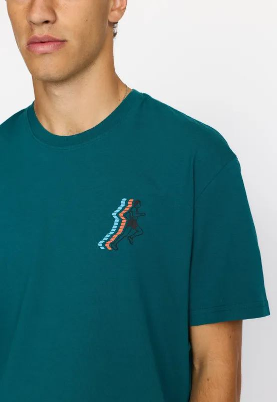 Printed T-shirt / 1451 RUN - Darkpetrol made by Revolution