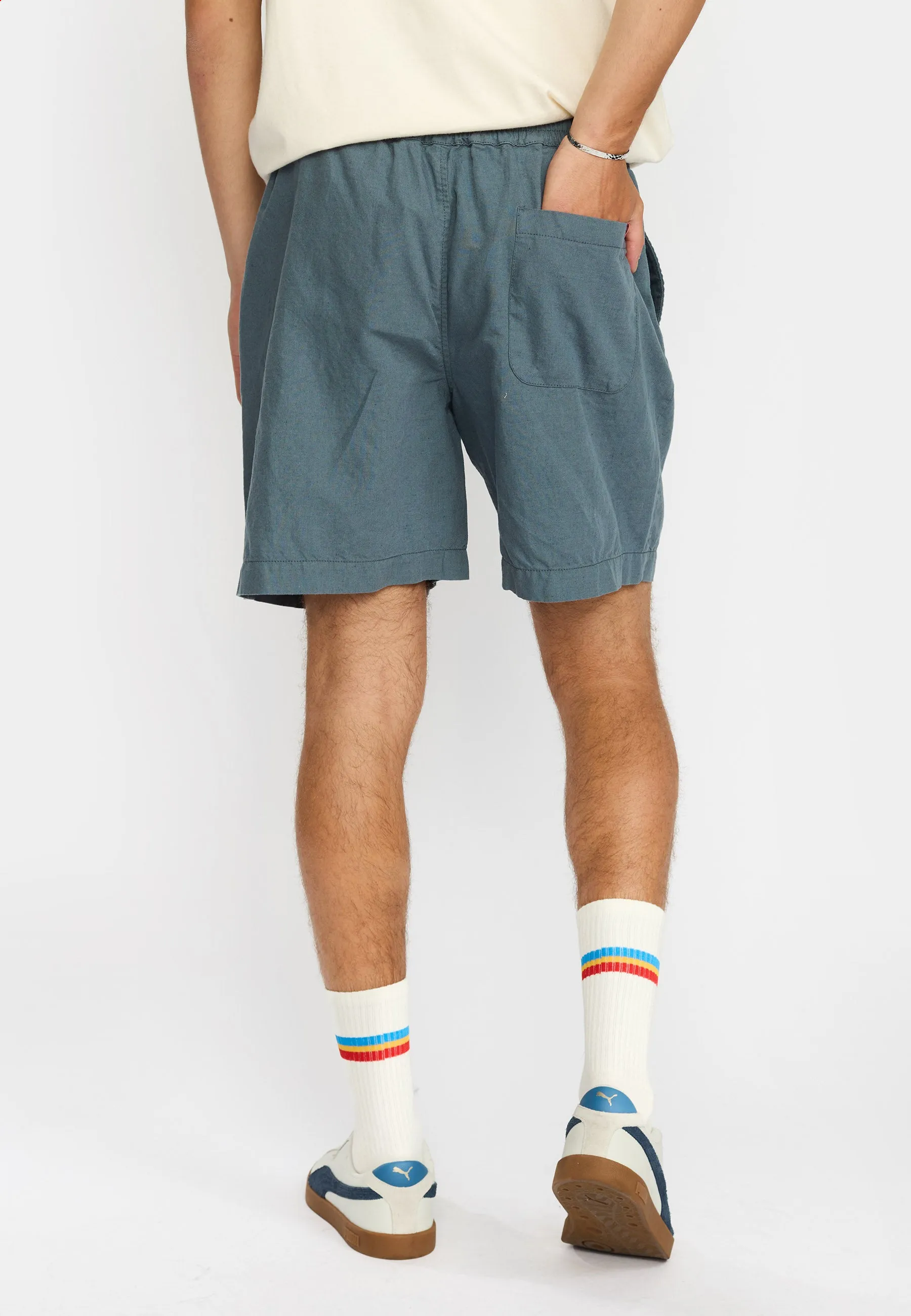 Linen Shorts / 4065 - Dustblue sold by Revolution product image thumbnail 2