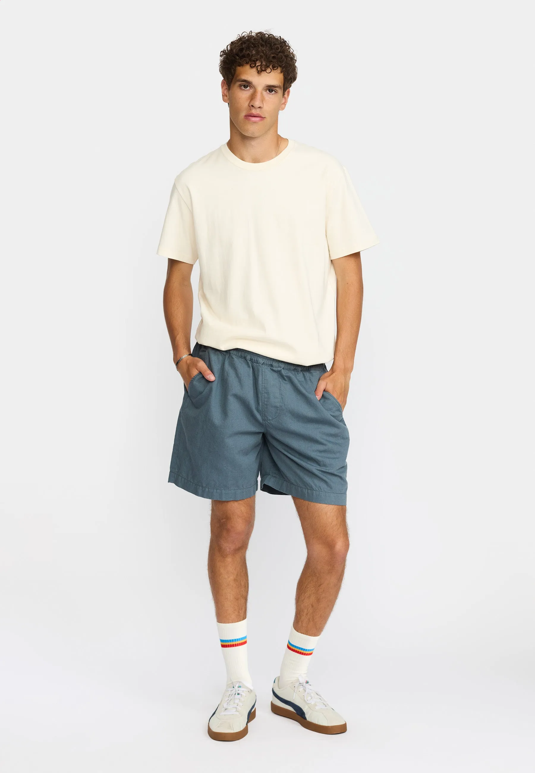 Linen Shorts / 4065 - Dustblue sold by Revolution product image thumbnail 3