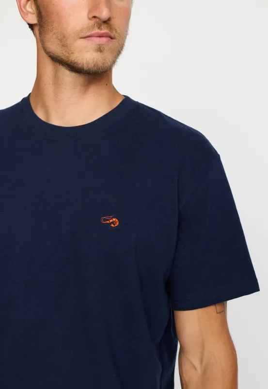Application T-Shirt / 1449 SHR - Navy-melange sold by Revolution