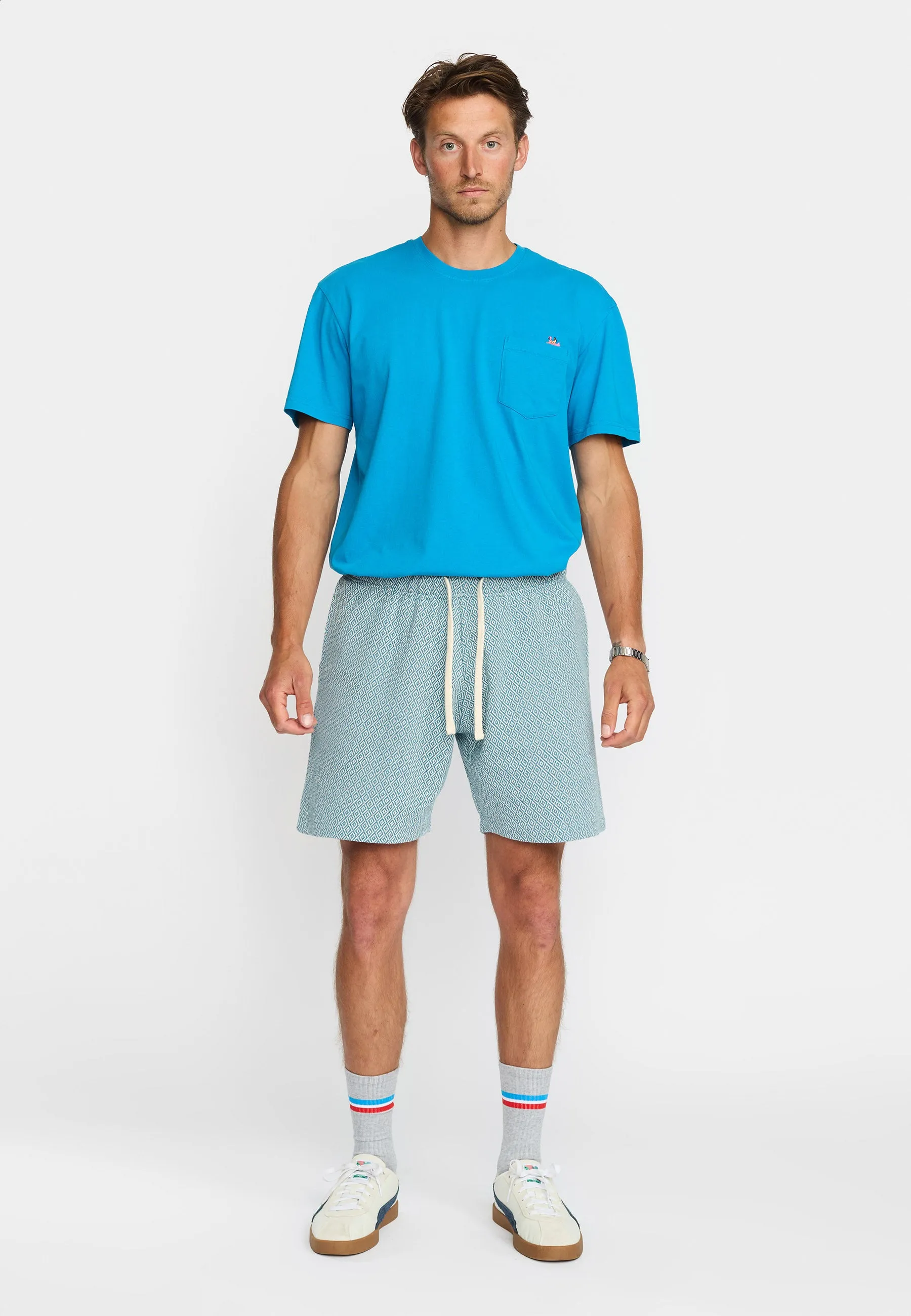 Jaquard Shorts / 4072 - Dustblue sold by Revolution product image thumbnail 3