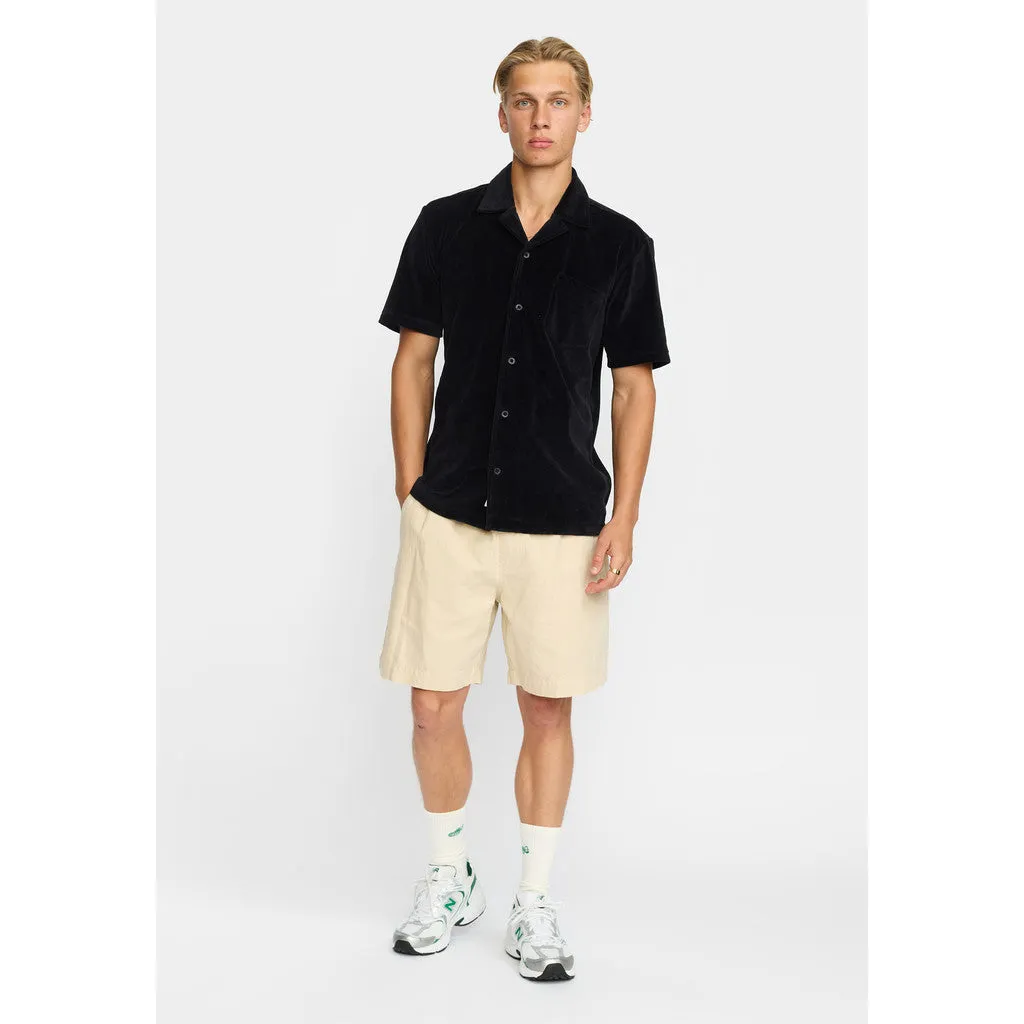 Velour Short-sleeved Cuban Shirt / 3233 - Black sold by Revolution product image thumbnail 2