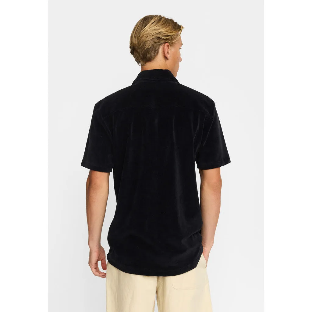 Velour Short-sleeved Cuban Shirt / 3233 - Black sold by Revolution product image thumbnail 3