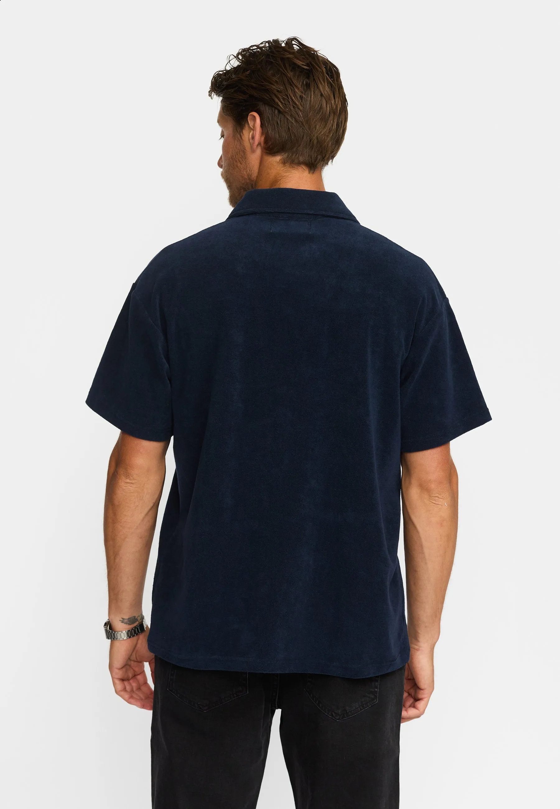 Terry Polo Shirt / 3232 - Navy sold by Revolution product image thumbnail 5