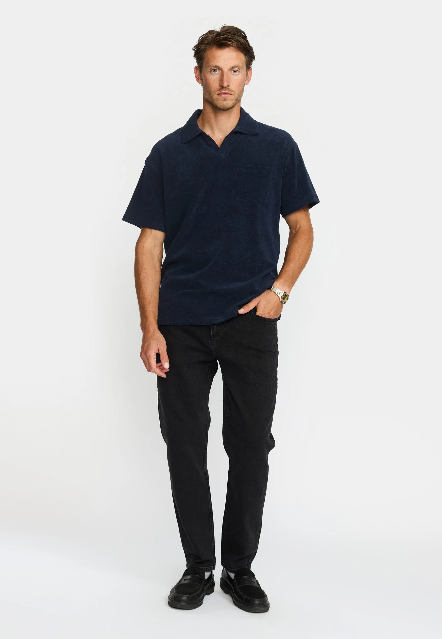 Terry Polo Shirt / 3232 - Navy sold by Revolution product image thumbnail 2