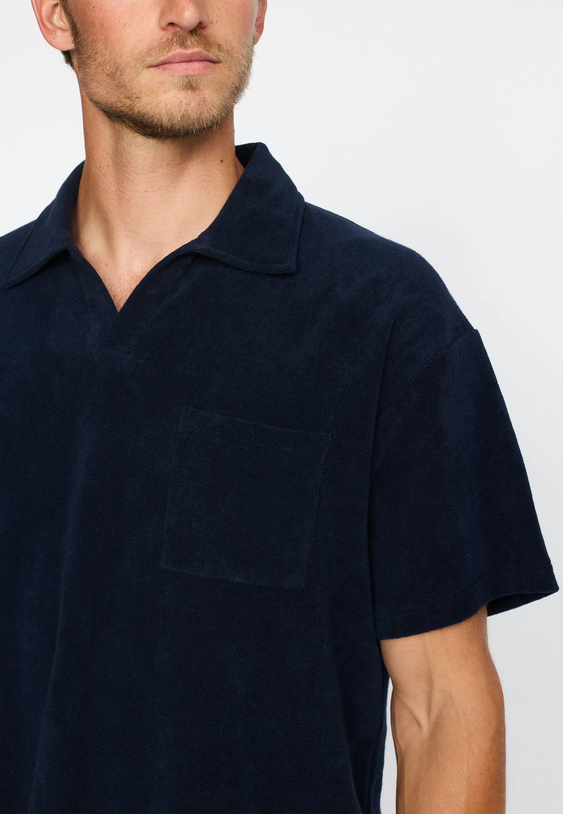Terry Polo Shirt / 3232 - Navy sold by Revolution product image thumbnail 4