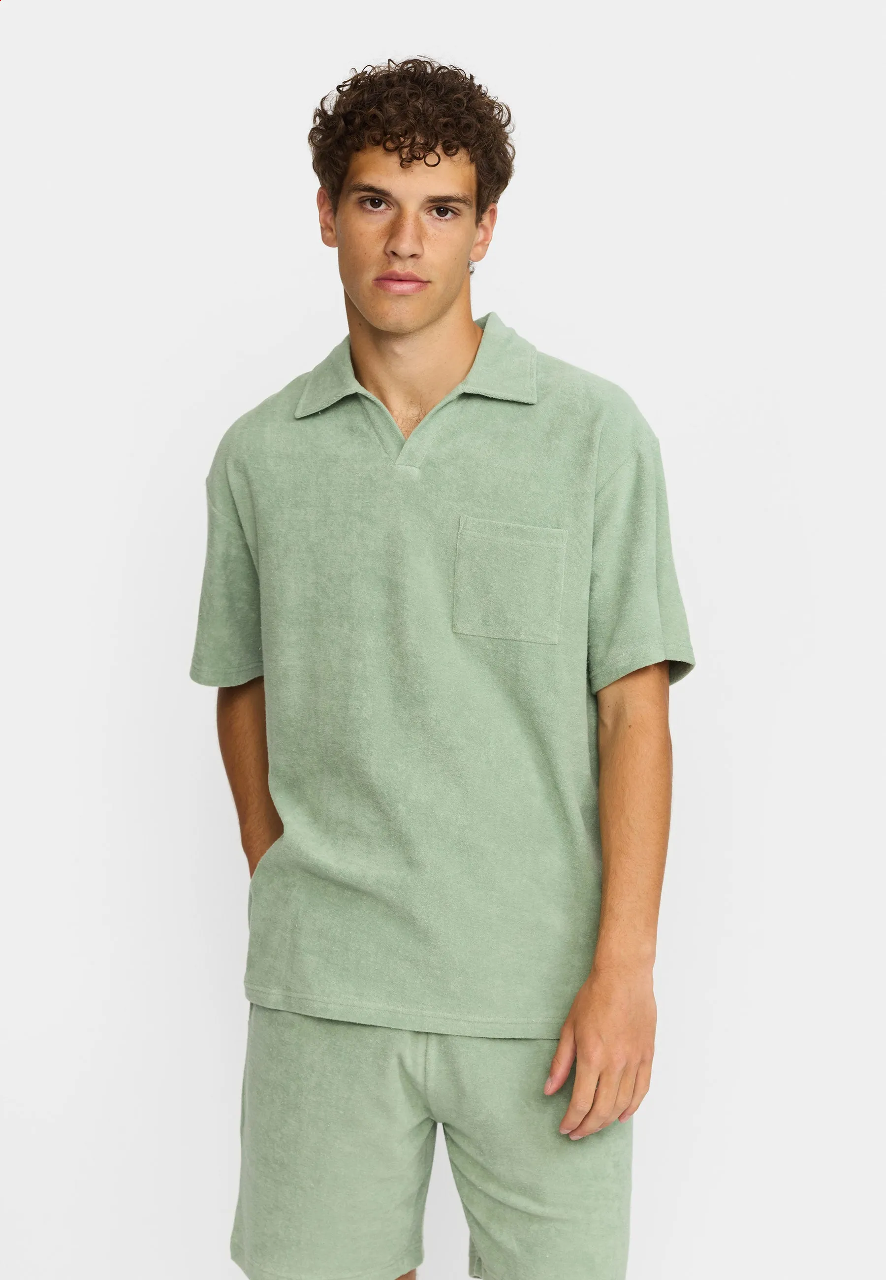 Terry Polo Shirt / 3232 - Mint sold by Revolution