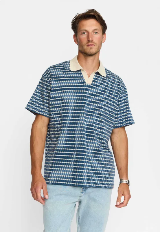 Jaquard Polo Shirt / 3230 - Navy made by Revolution