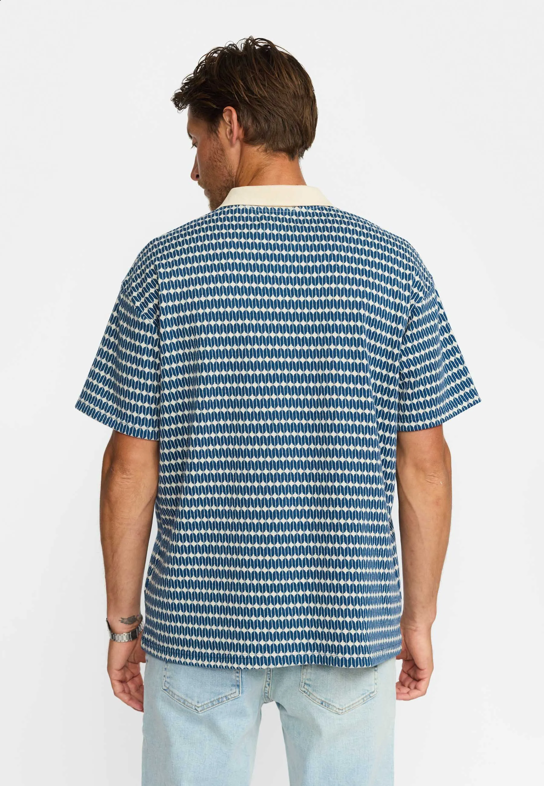 Jaquard Polo Shirt / 3230 - Navy sold by Revolution product image thumbnail 5