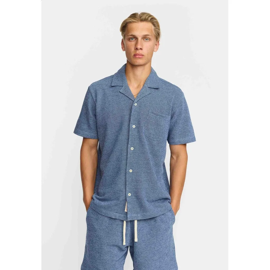 Short-sleeved Cuban Shirt / 3228 - Blue sold by Revolution