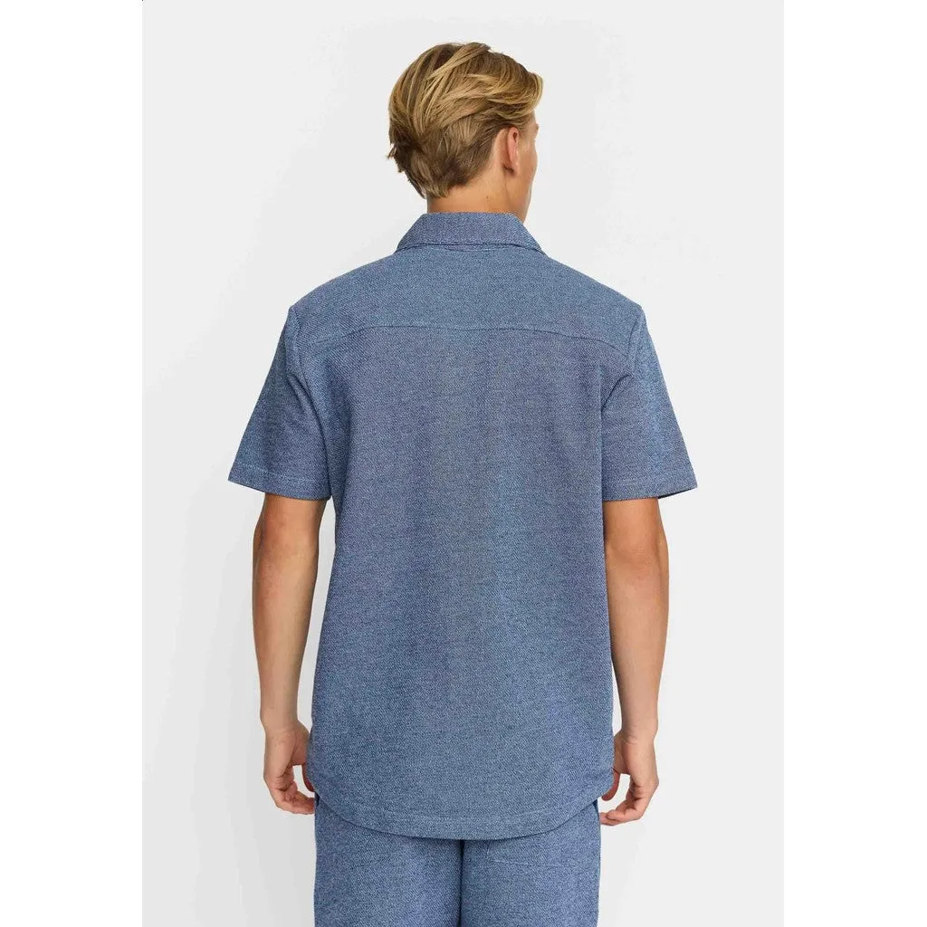 Short-sleeved Cuban Shirt / 3228 - Blue sold by Revolution product image thumbnail 3