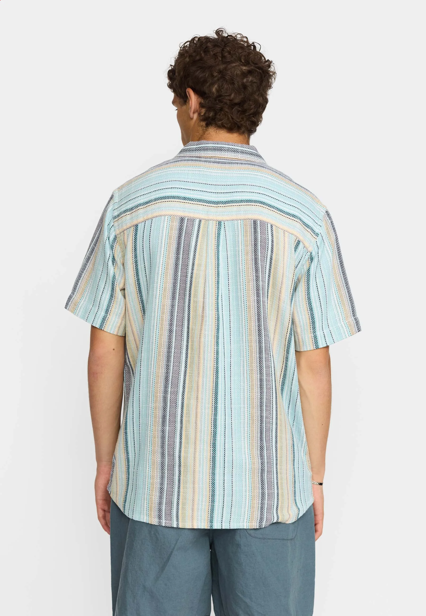 Short-sleeved Cuban Shirt / 3161 - Blue sold by Revolution product image thumbnail 3