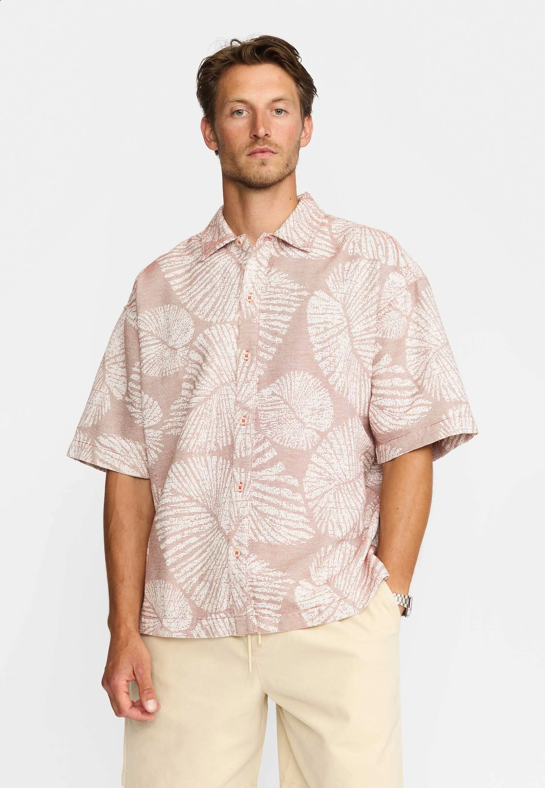 Oversize Short-sleeved Shirt / 3240 - Darkorange sold by Revolution