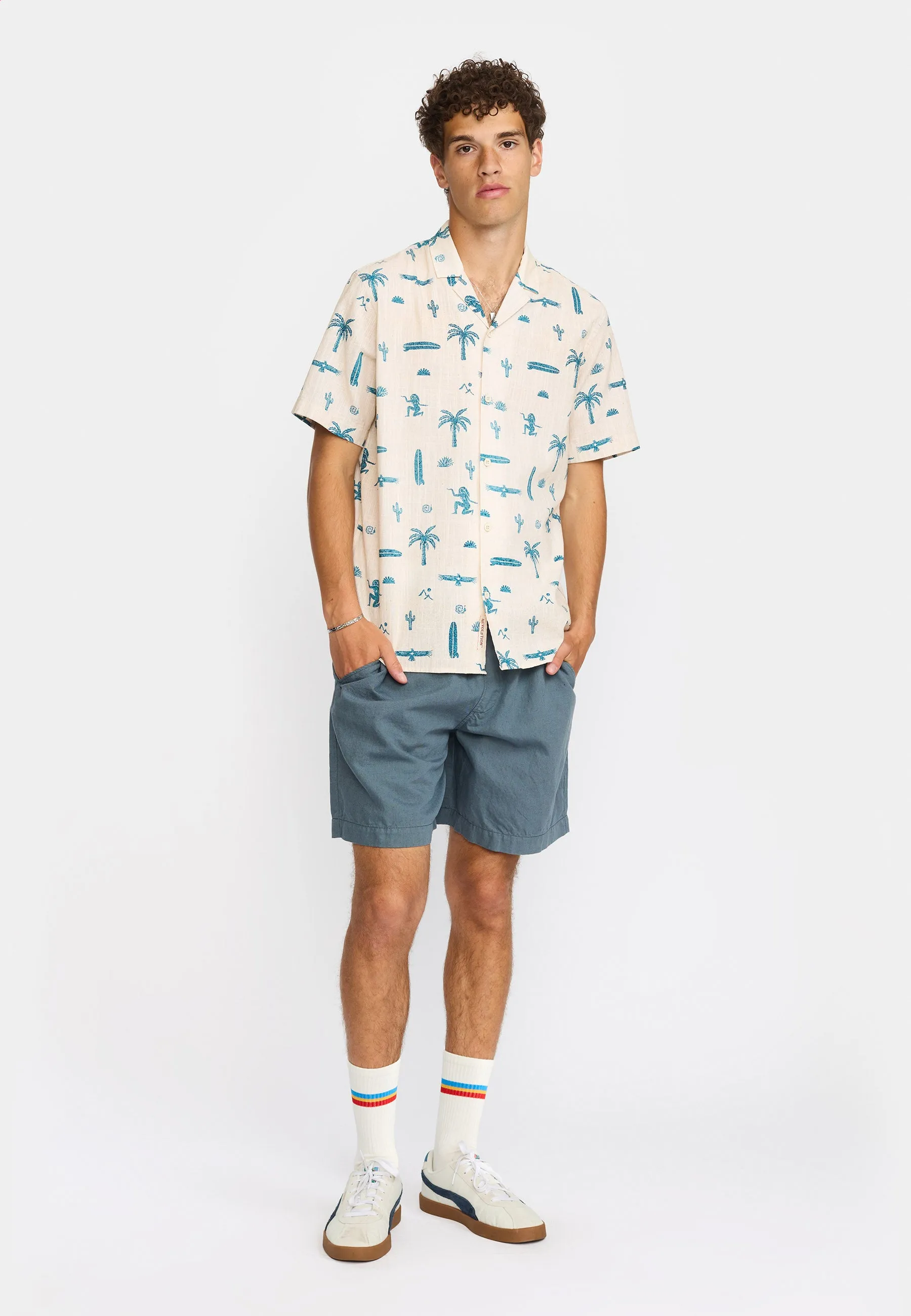 Short-sleeved Cuban Shirt / 3250 - Offwhite sold by Revolution product image thumbnail 2
