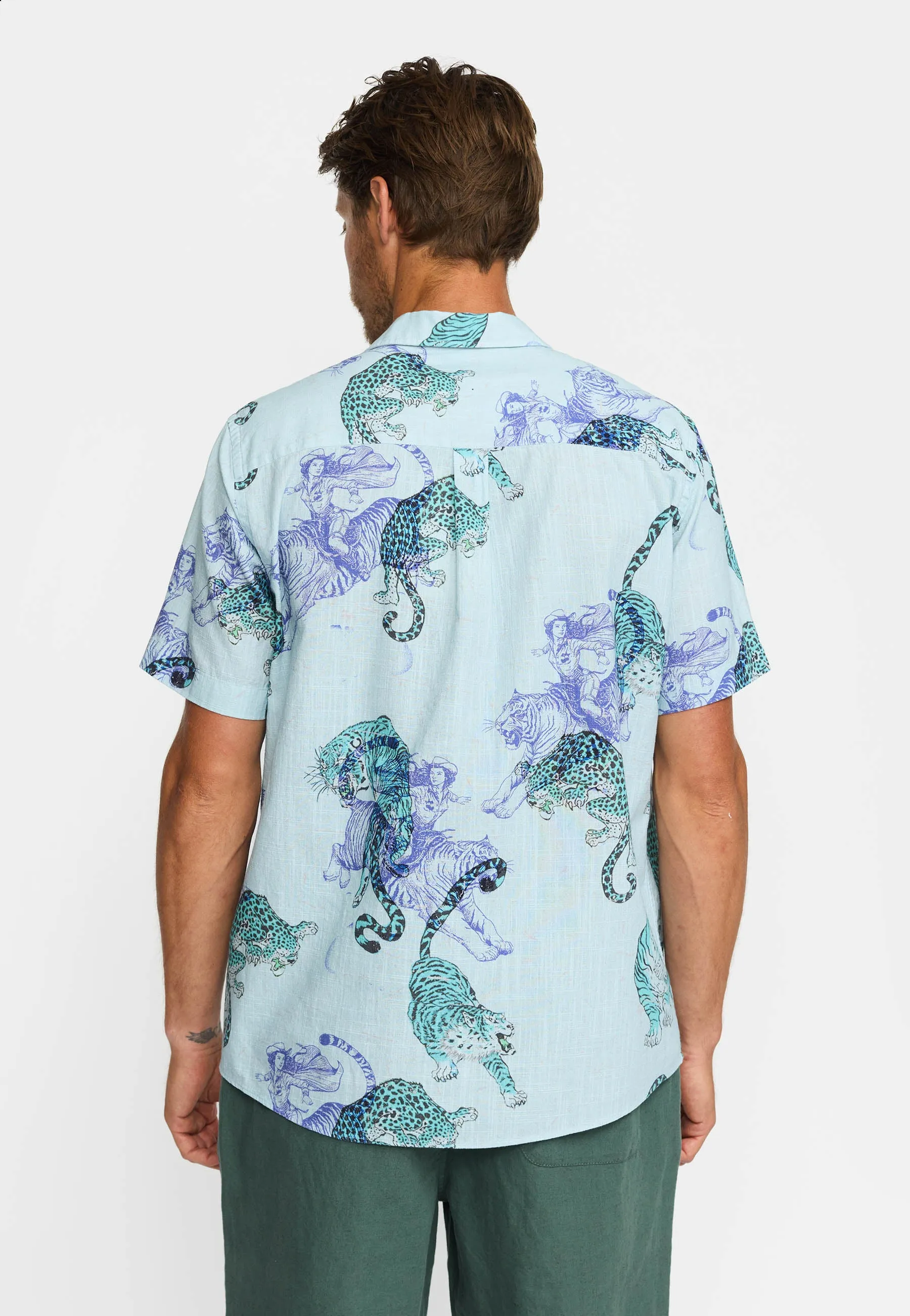 Short-sleeved Cuban Shirt / 3249 - Blue sold by Revolution product image thumbnail 4