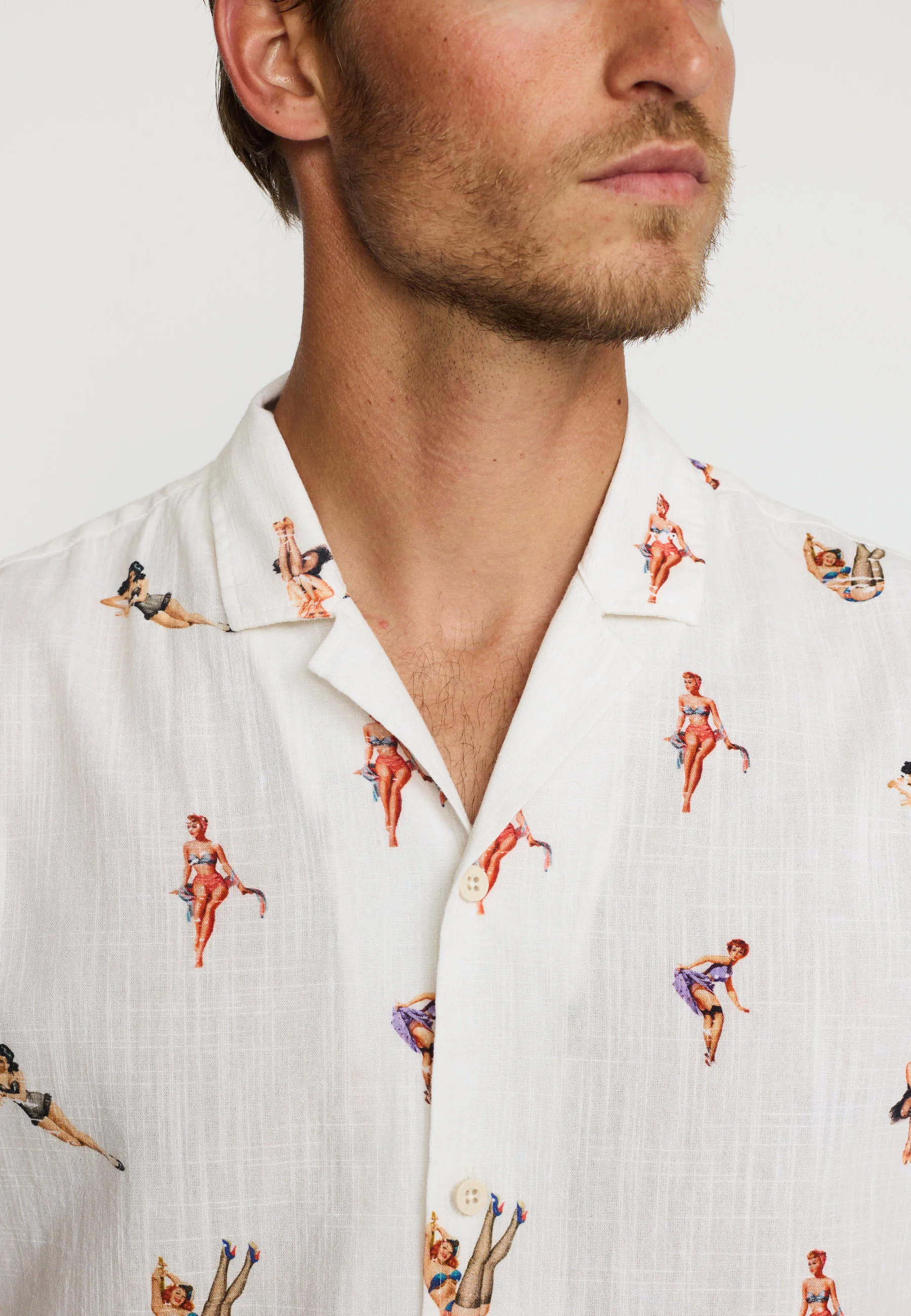 Short-sleeved Cuban Shirt / 3248 - Offwhite sold by Revolution product image thumbnail 5