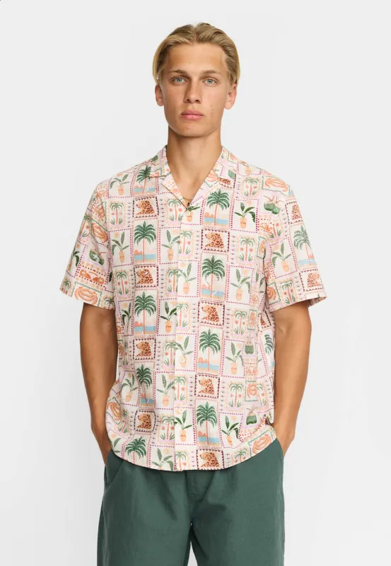 Short-sleeved Cuban Shirt / 3247 - Offwhite made by Revolution
