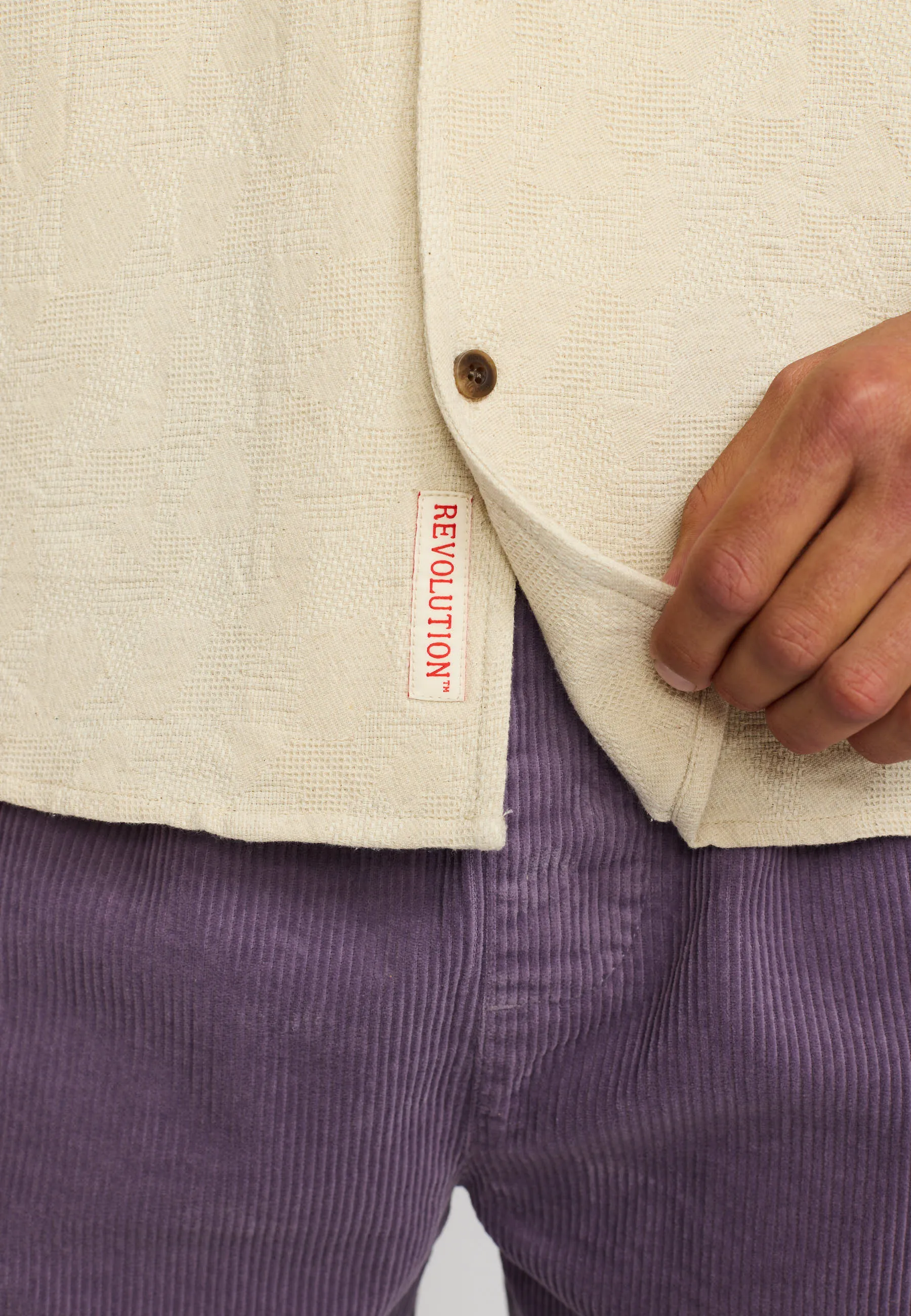 Short-sleeved Shirt / 3244 - Offwhite sold by Revolution product image thumbnail 4