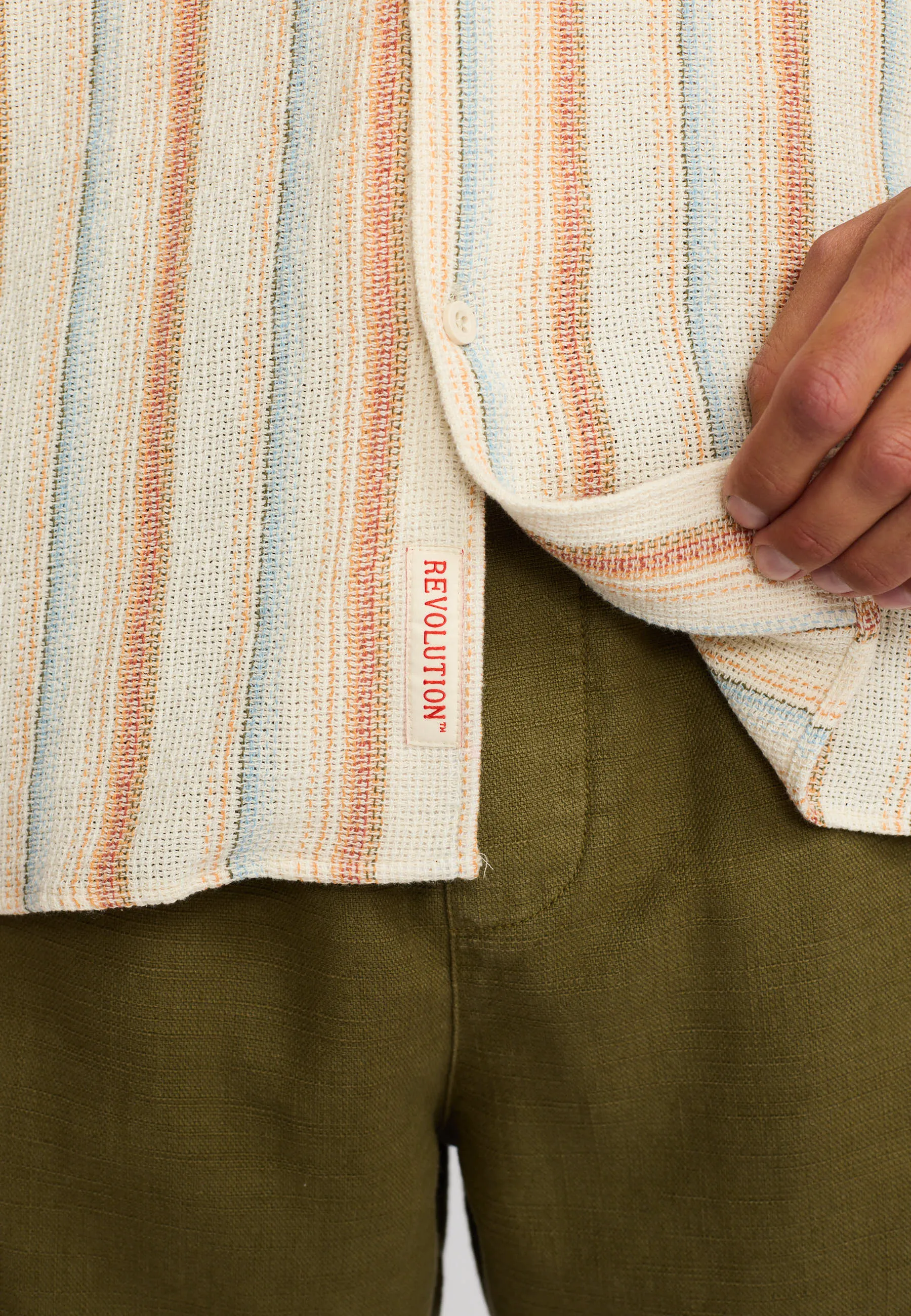 Short-sleeved Cuban Shirt / 3242 - Offwhite sold by Revolution product image thumbnail 4