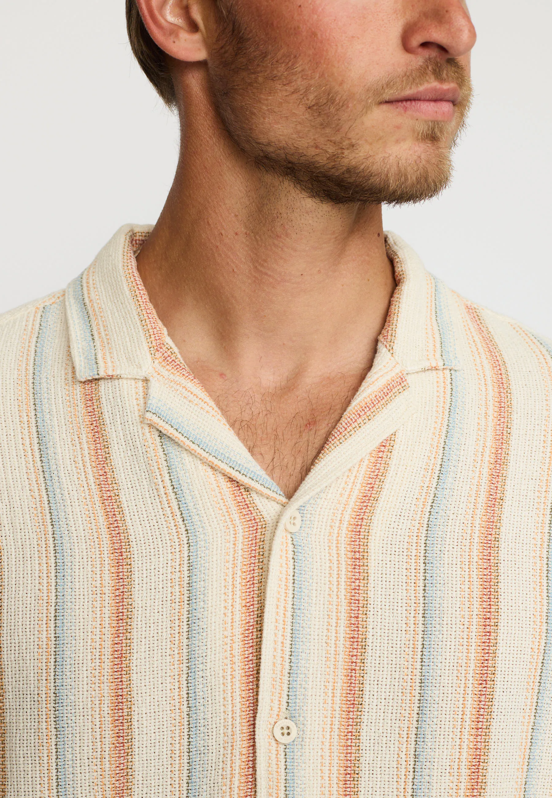 Short-sleeved Cuban Shirt / 3242 - Offwhite sold by Revolution product image thumbnail 5