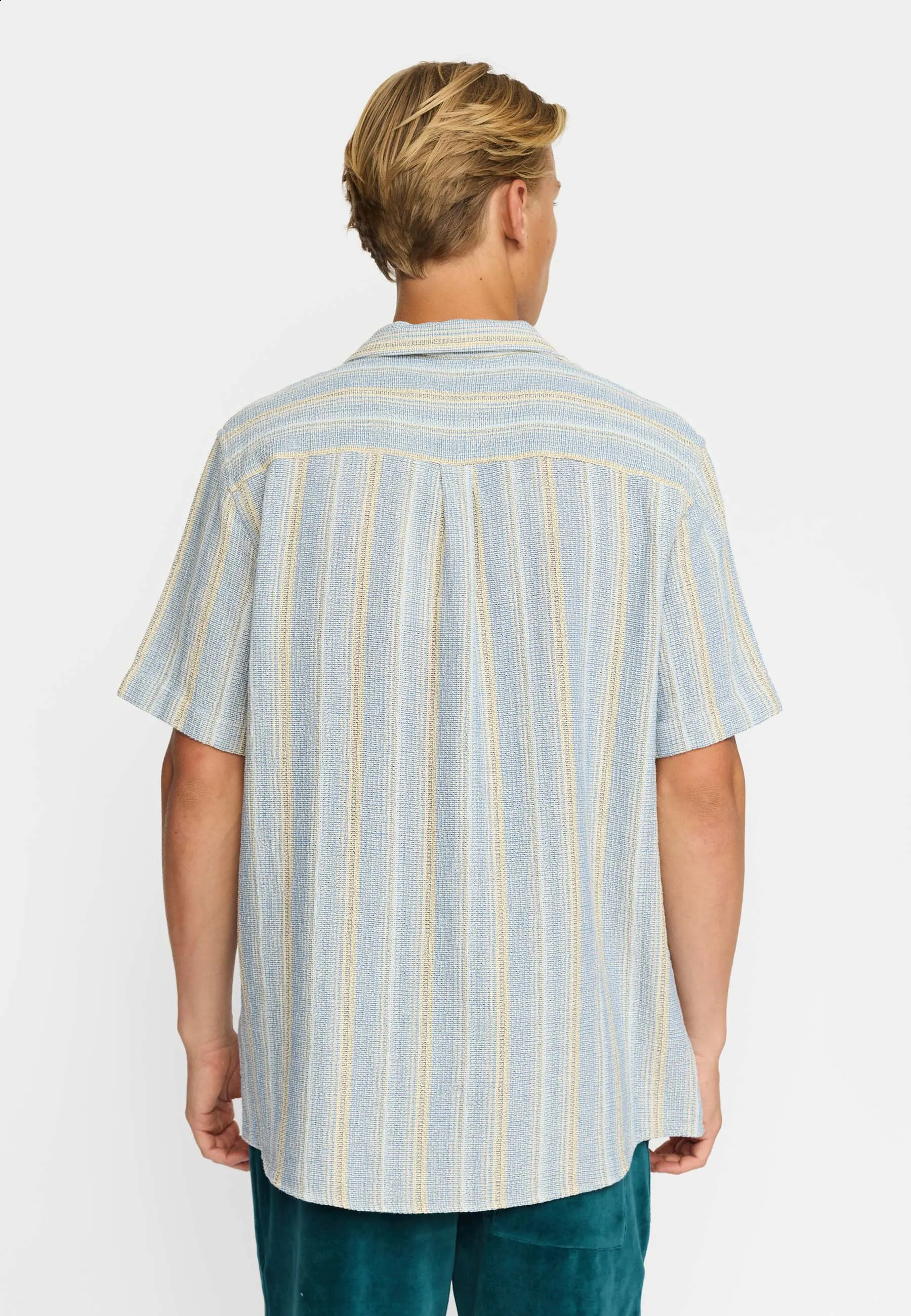 Short-sleeved Cuban Shirt / 3242 - Blue sold by Revolution product image thumbnail 3