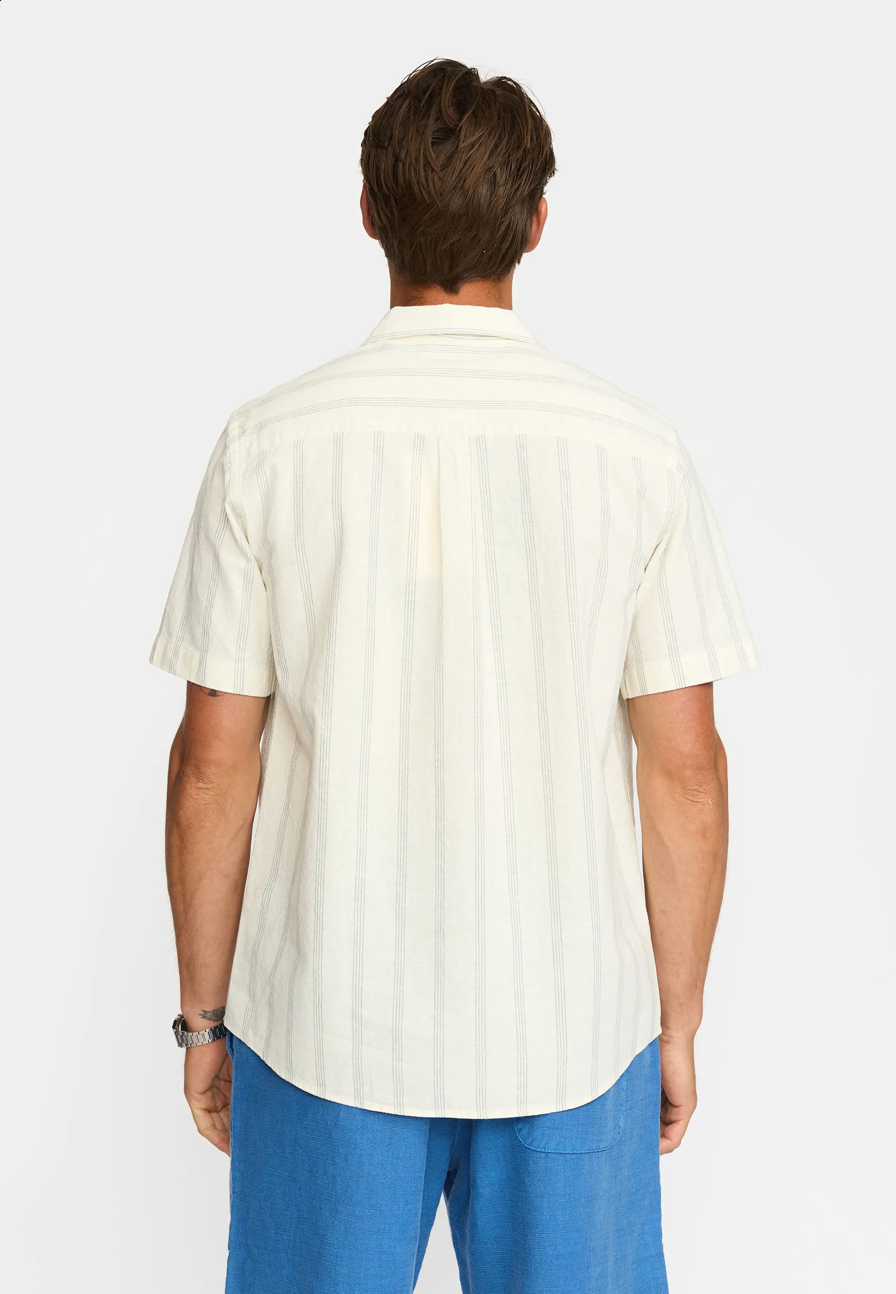 Short-sleeved Cuban Shirt / 3237 - Blue sold by Revolution product image thumbnail 3