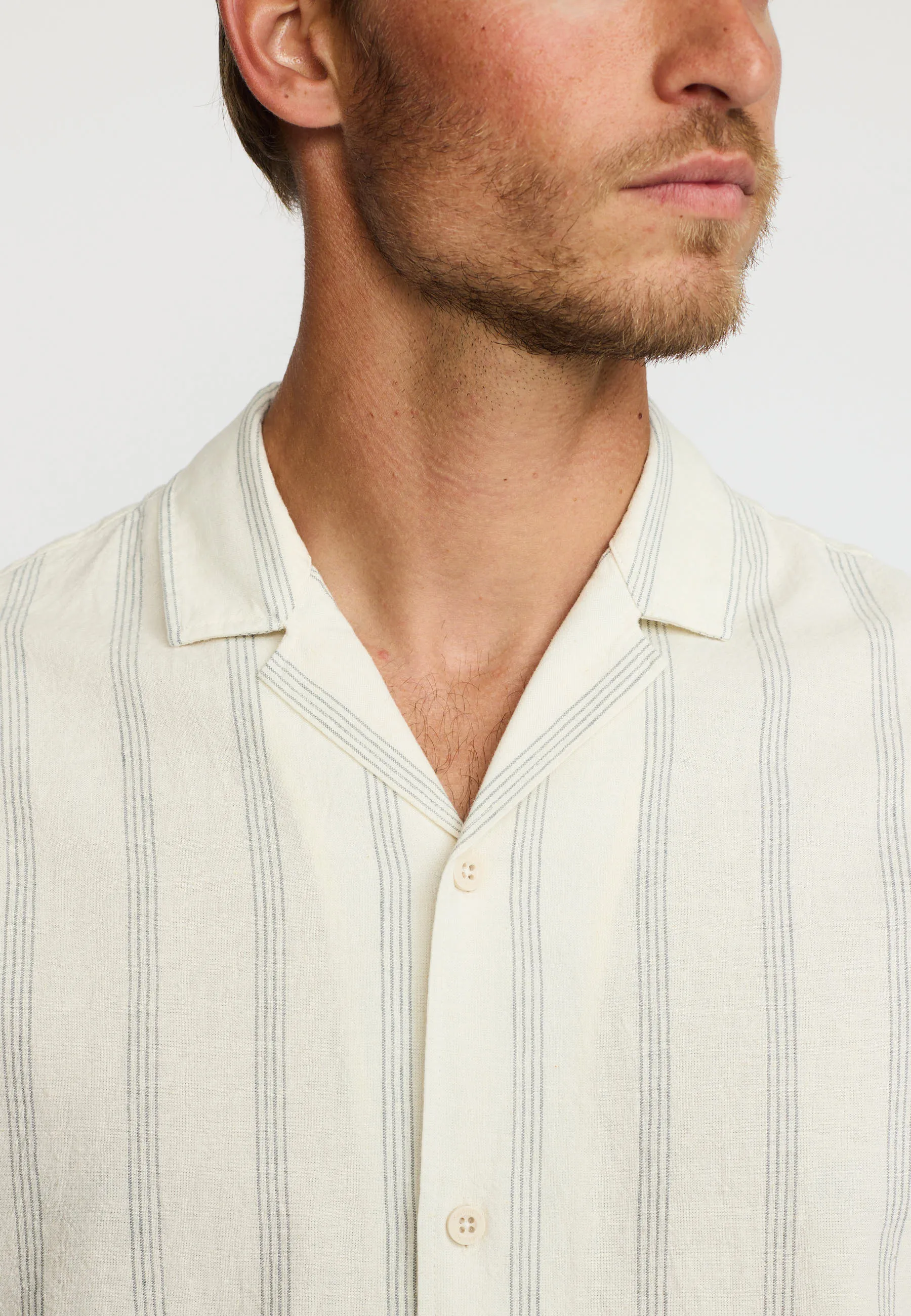 Short-sleeved Cuban Shirt / 3237 - Blue sold by Revolution product image thumbnail 4