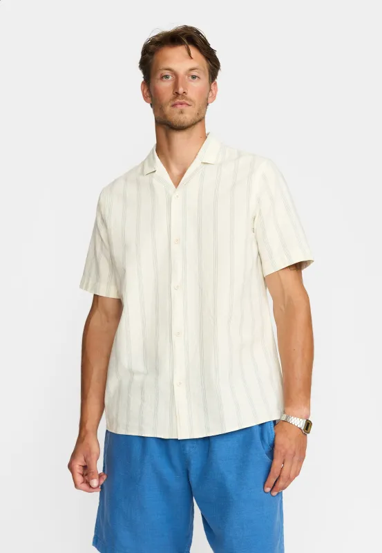 Short-sleeved Cuban Shirt / 3237 - Blue made by Revolution