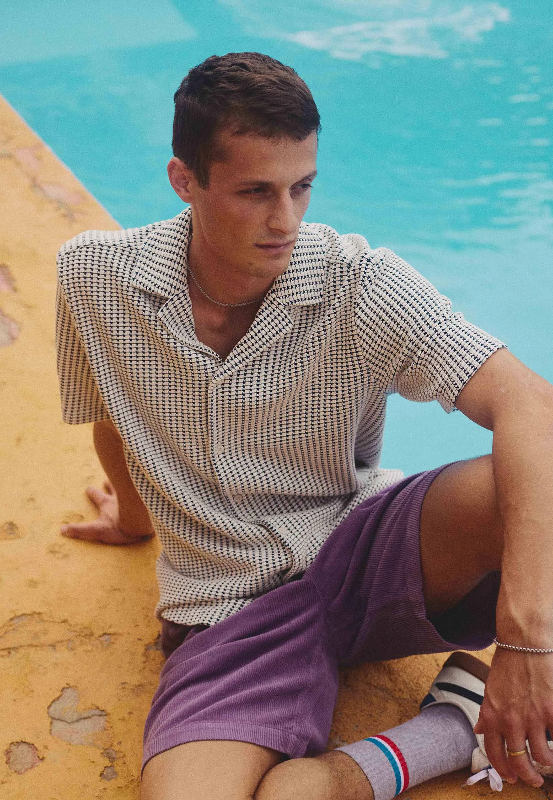 Short-sleeved Cuban Shirt / 3234 - Offwhite sold by Revolution